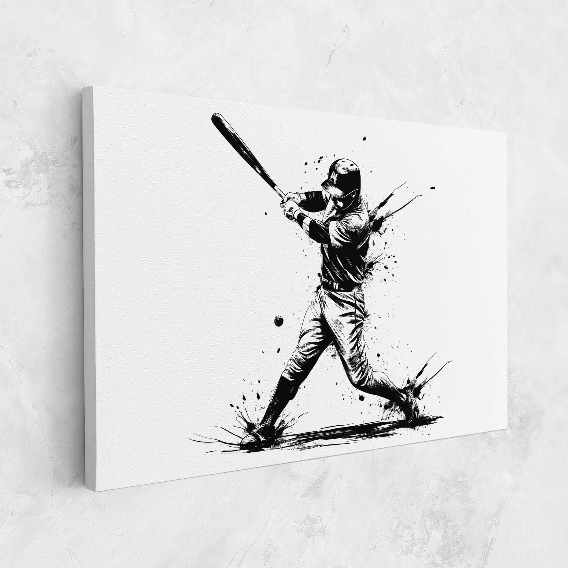 Tablou Canvas Baseball Splash mockup 1