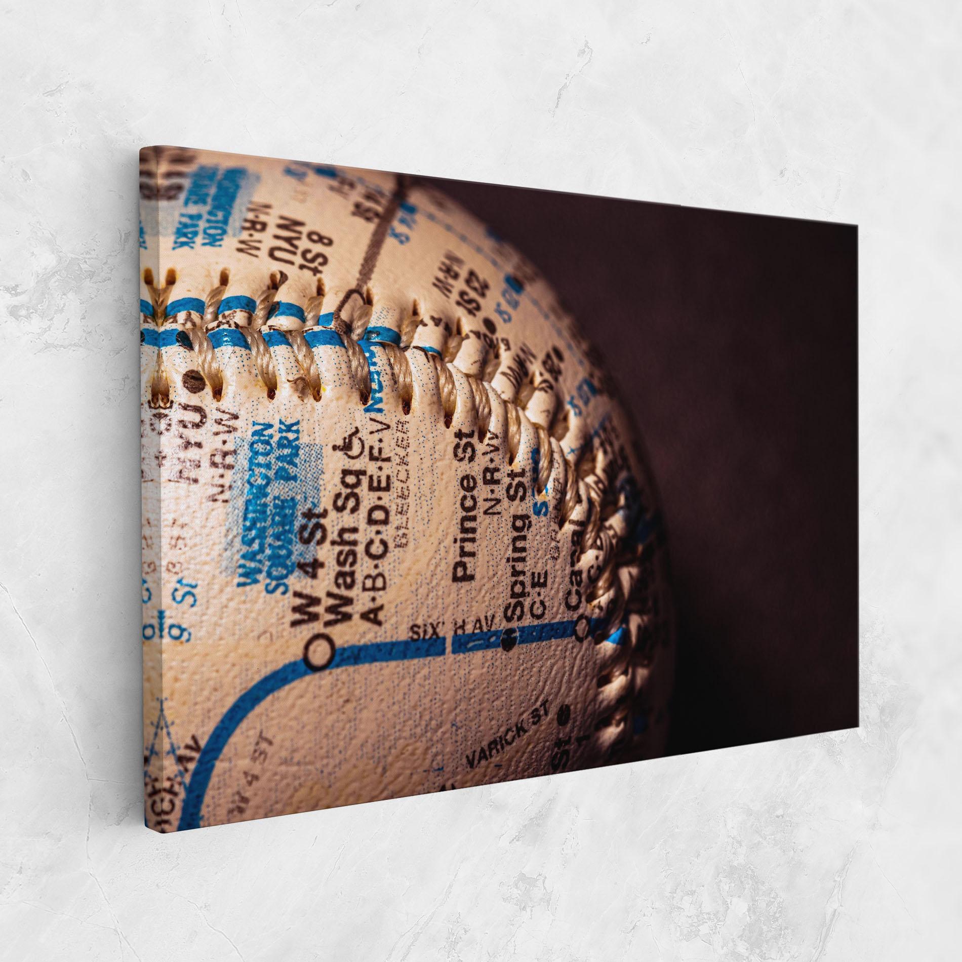 Tablou Canvas Blue Text Baseball Ball mockup 1