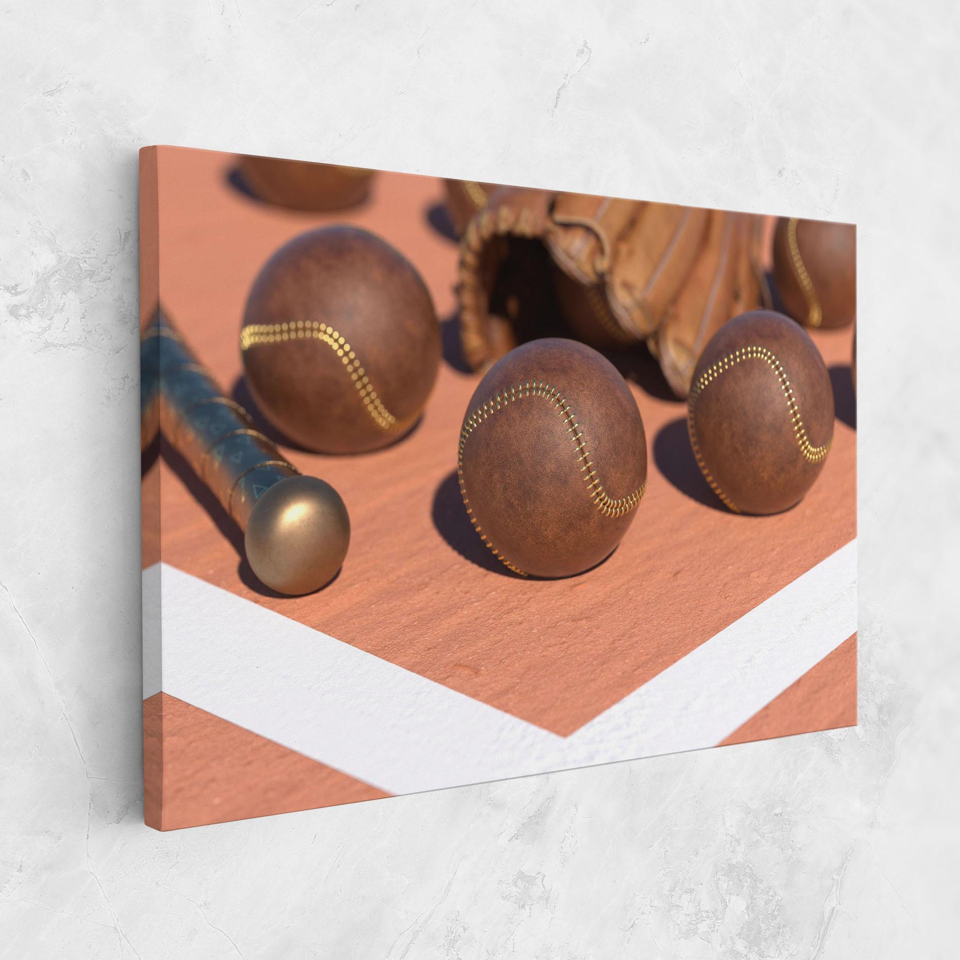 Tablou Canvas Brown Baseball Ball mockup 1