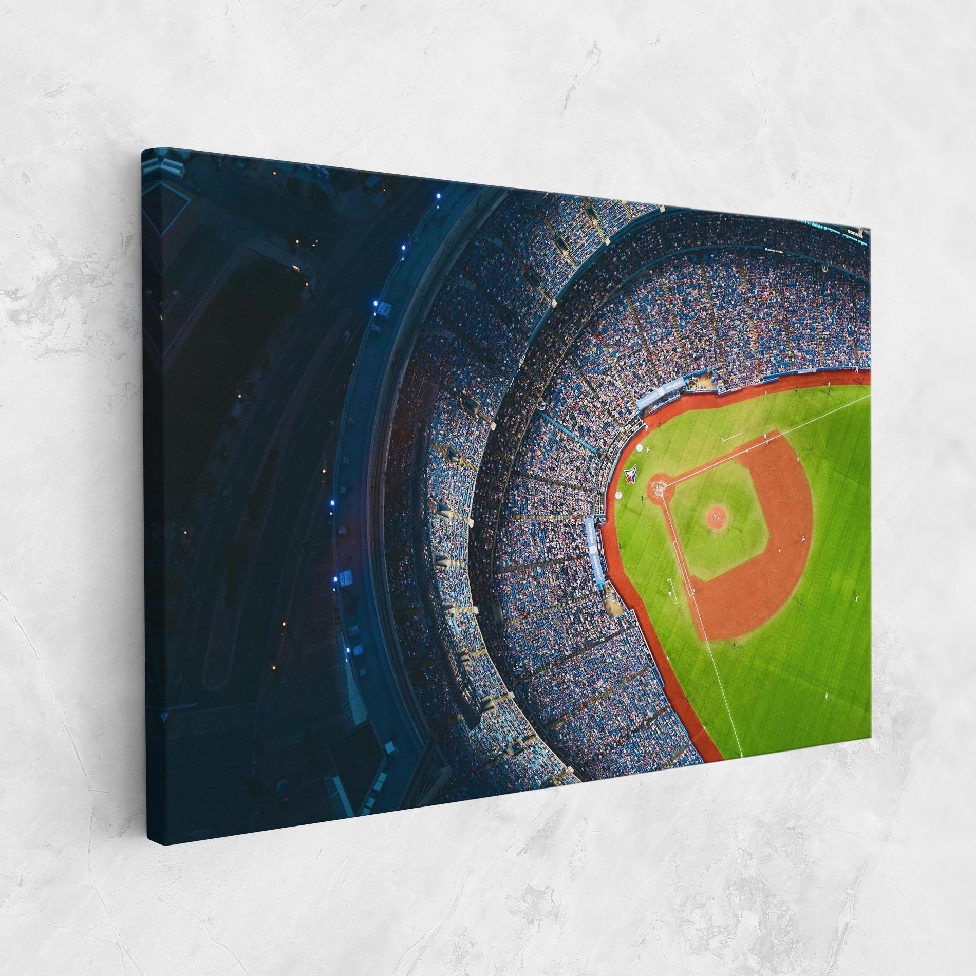 Tablou Canvas Green Baseball Field mockup 1