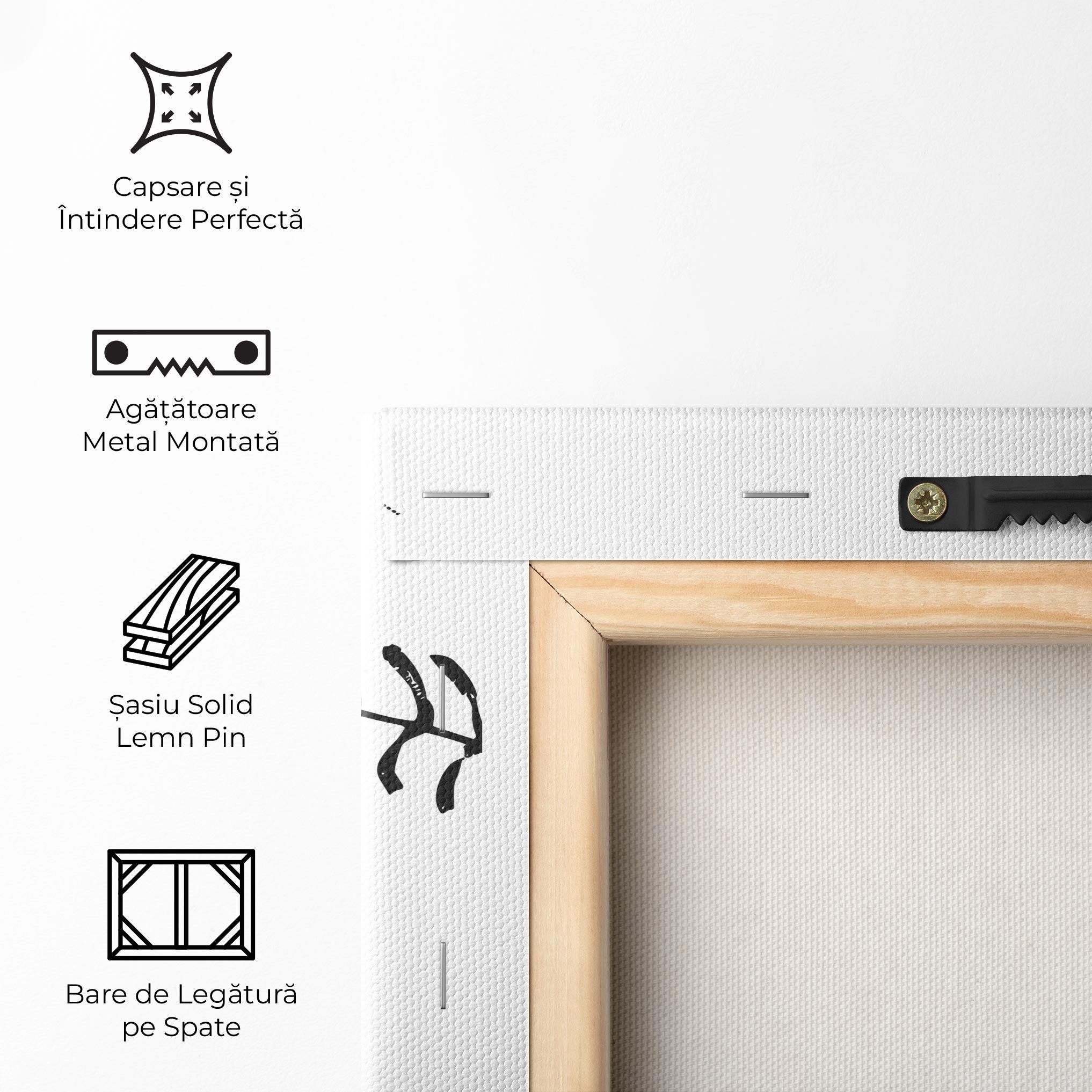 Tablou Canvas Baseball Black Line mockup 5