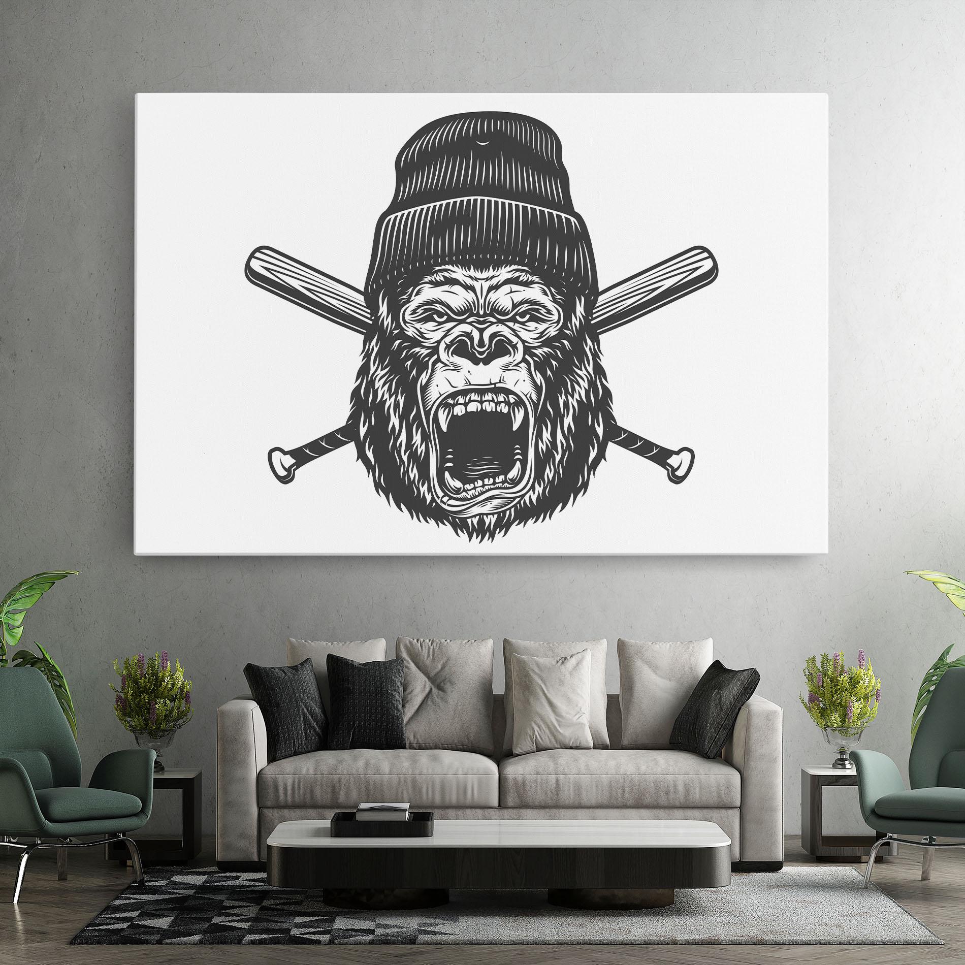 Tablou Canvas Baseball Gorilla mockup 7