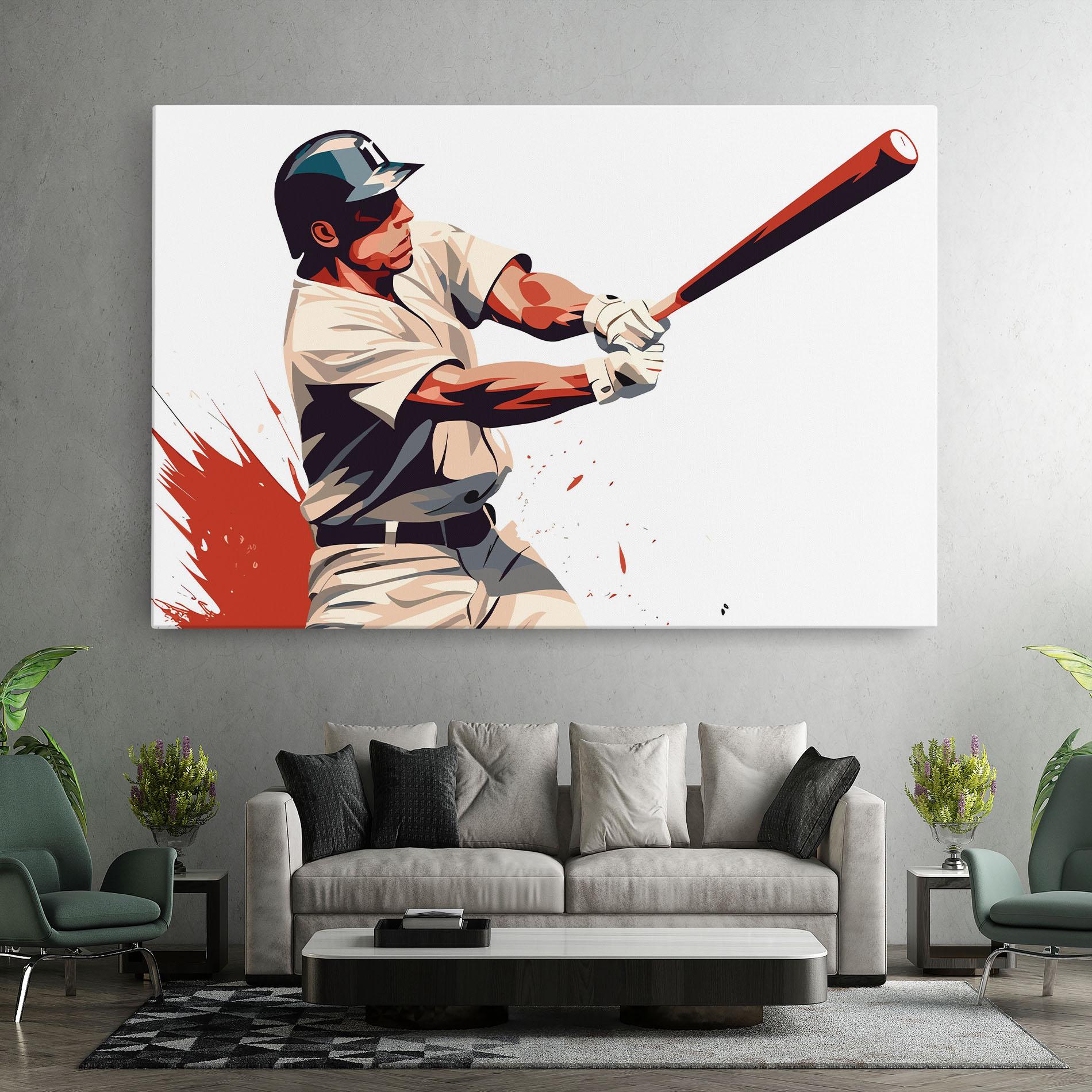 Tablou Canvas Baseball Red Art mockup 7