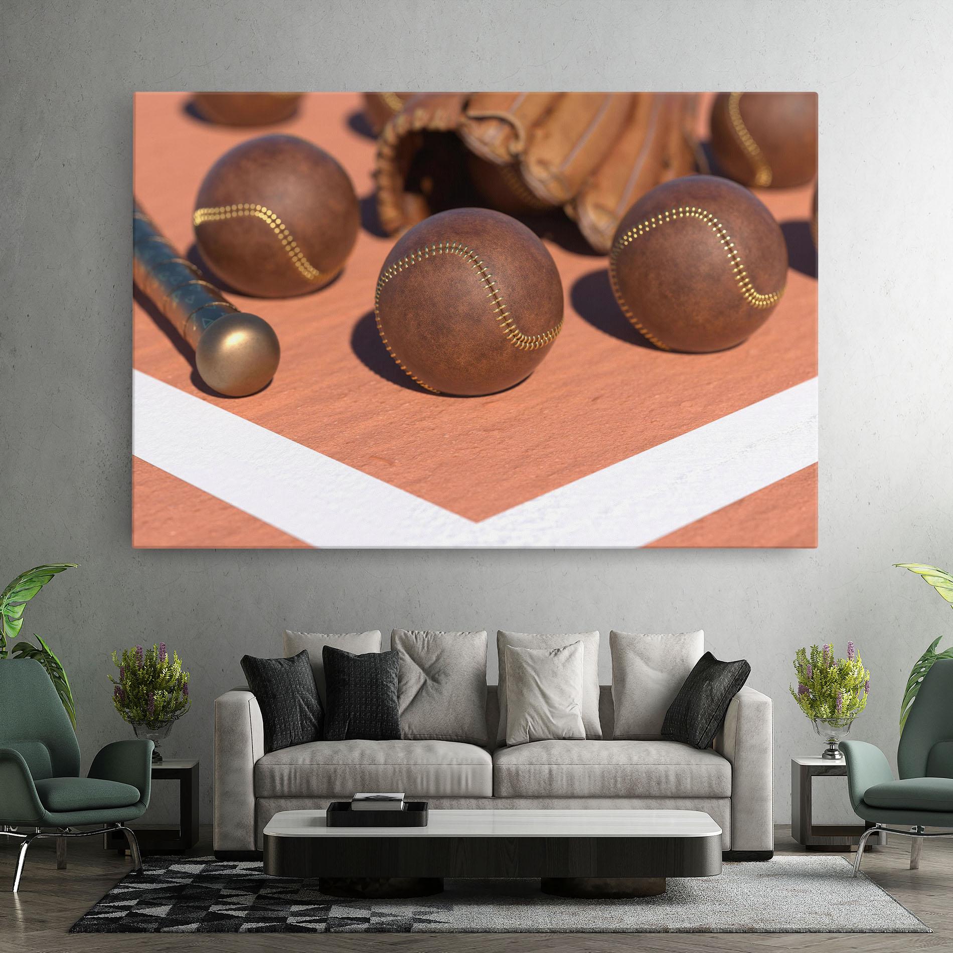 Tablou Canvas Brown Baseball Ball mockup 7