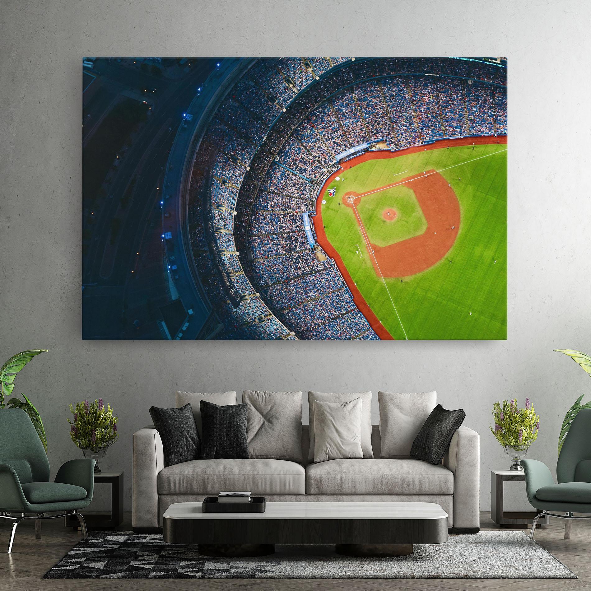 Tablou Canvas Green Baseball Field mockup 7