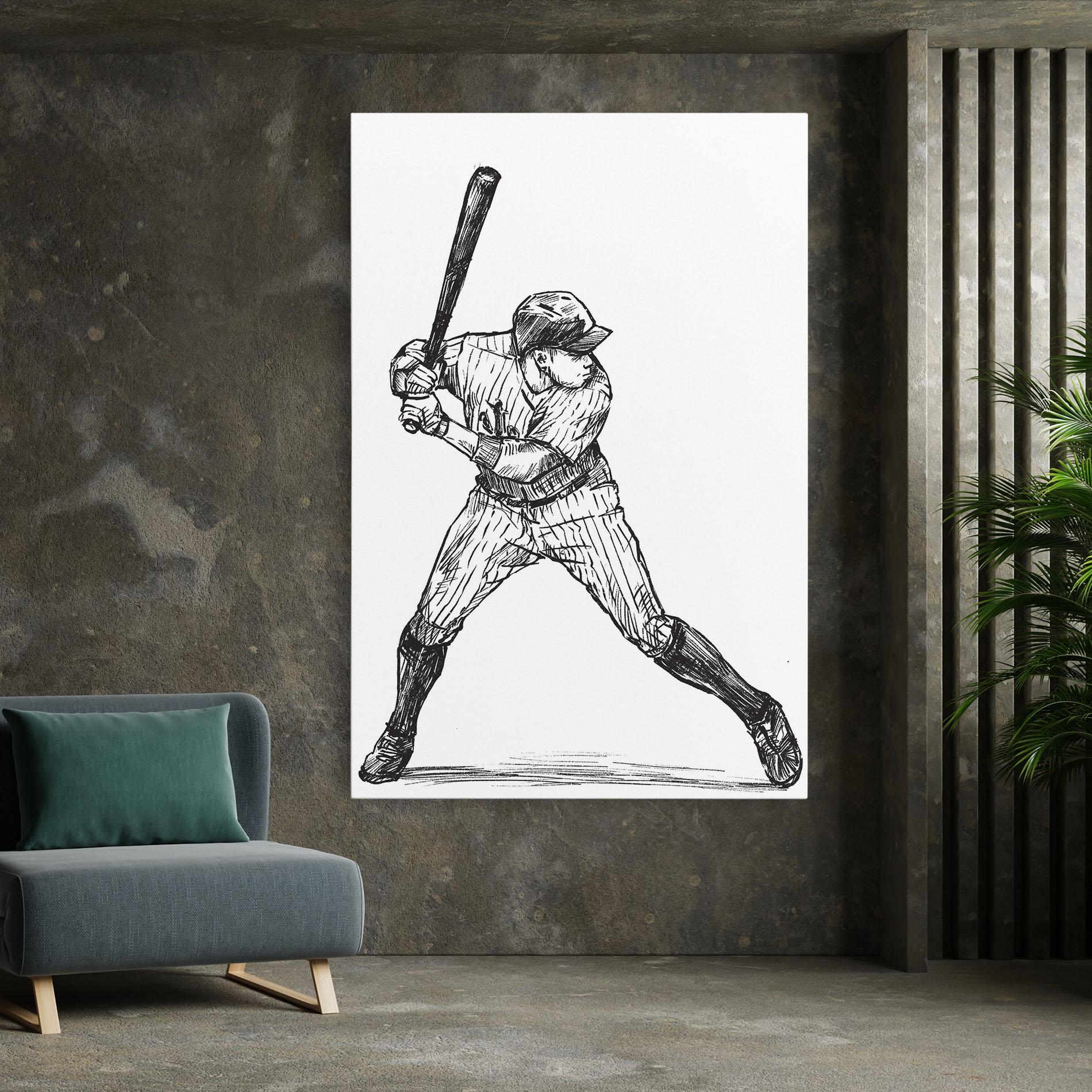 Tablou Canvas Baseball Play mockup 7