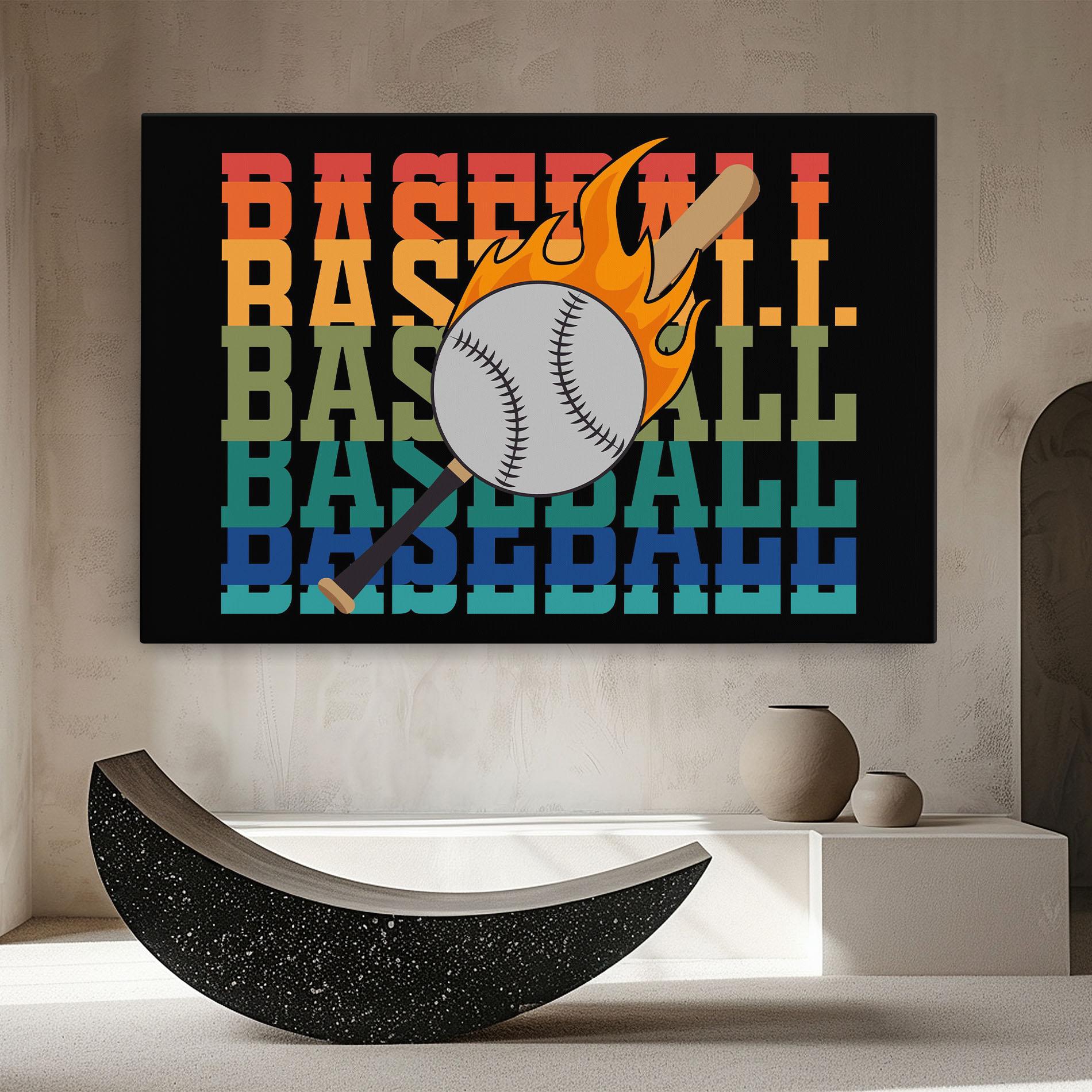 Tablou Canvas Baseball Color mockup 8