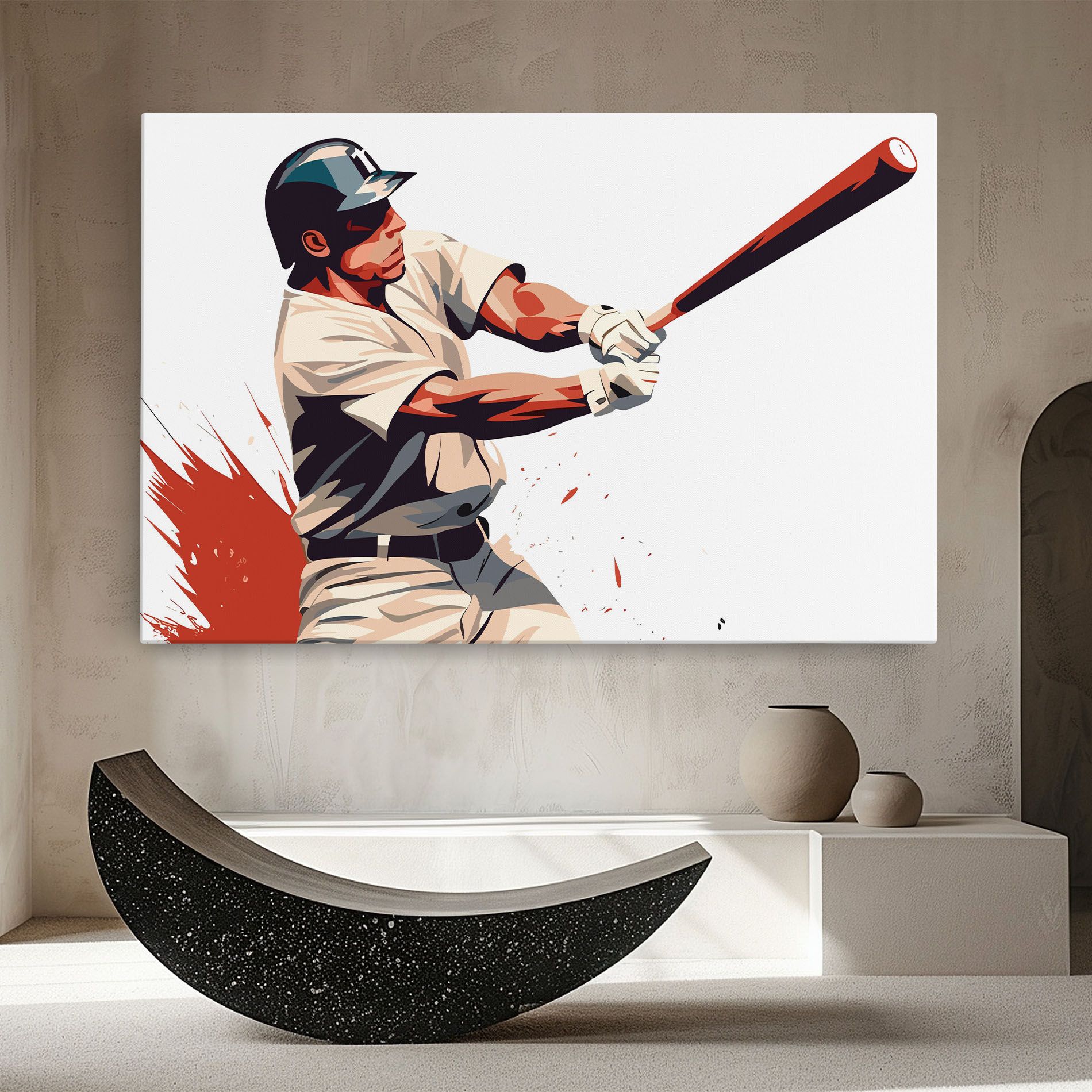 Baseball Red Art mockup 8