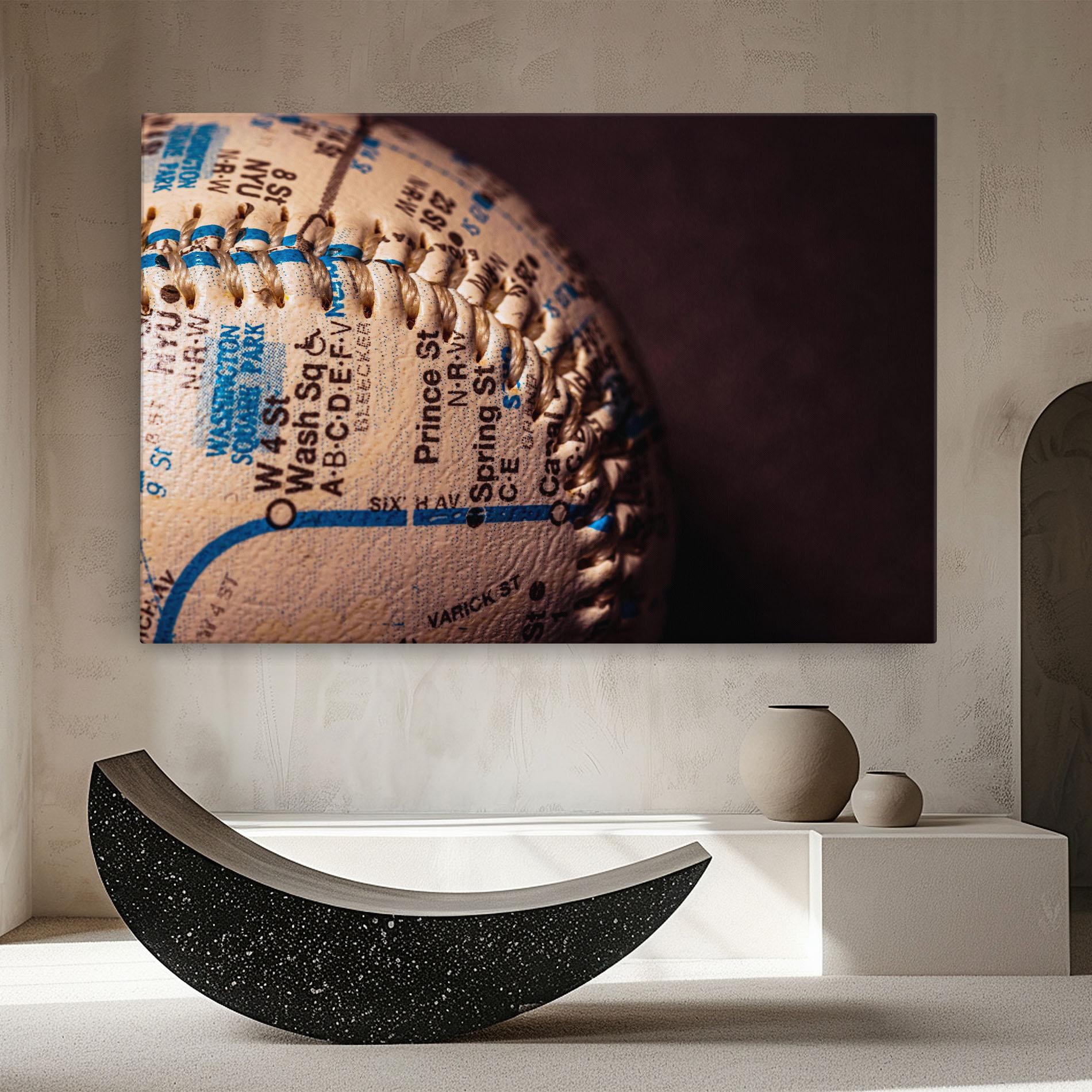 Tablou Canvas Blue Text Baseball Ball mockup 8