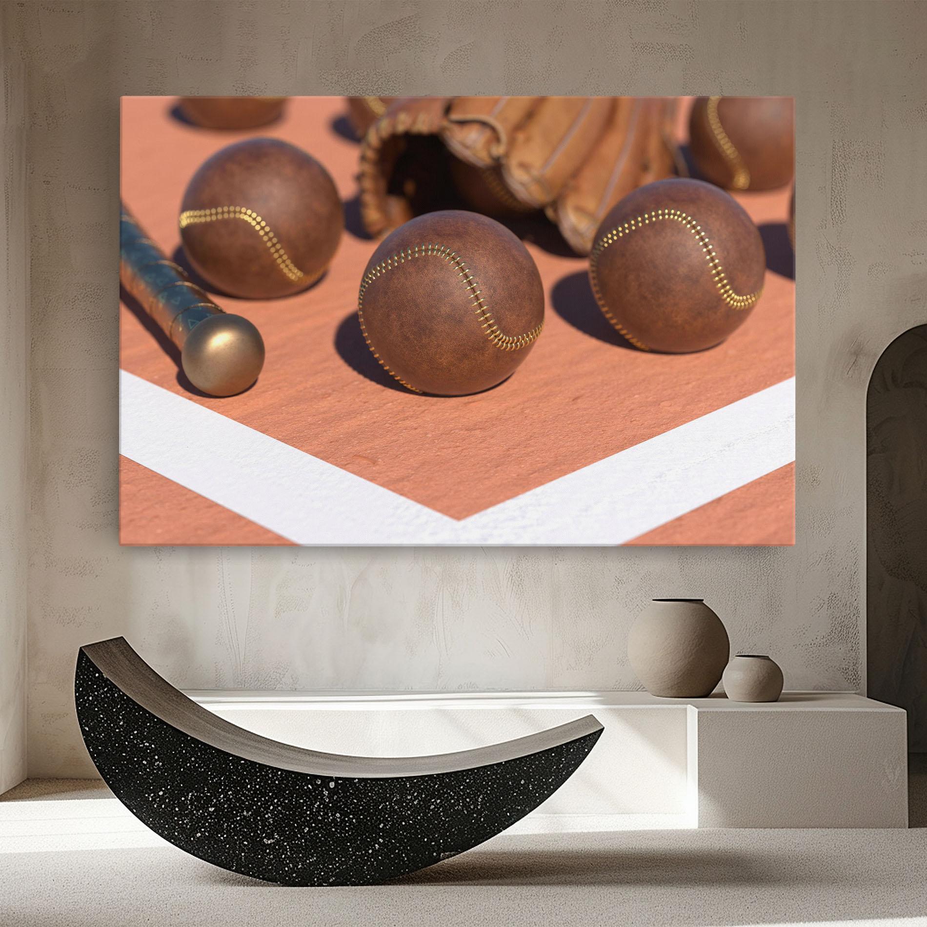 Tablou Canvas Brown Baseball Ball mockup 8