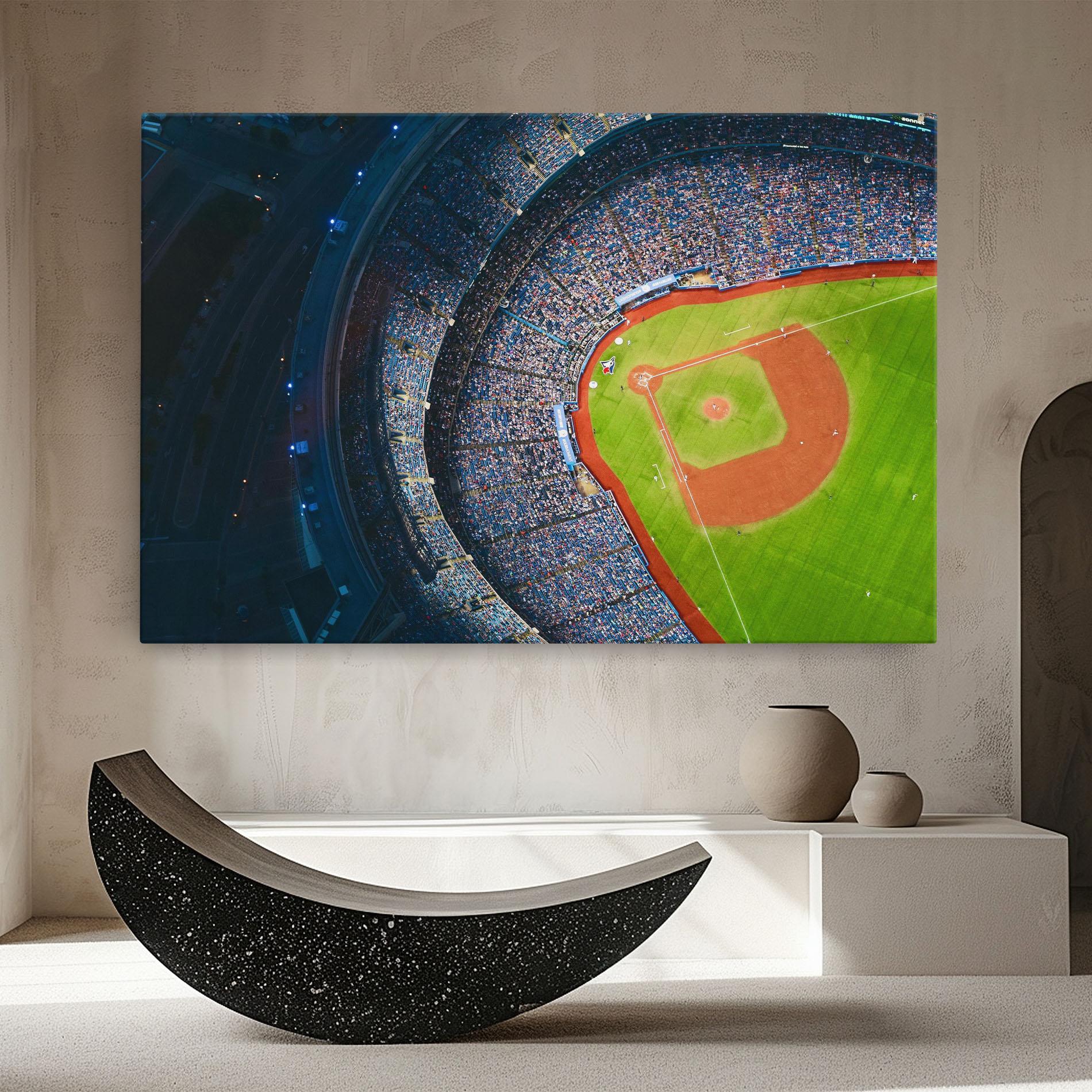 Tablou Canvas Green Baseball Field mockup 8