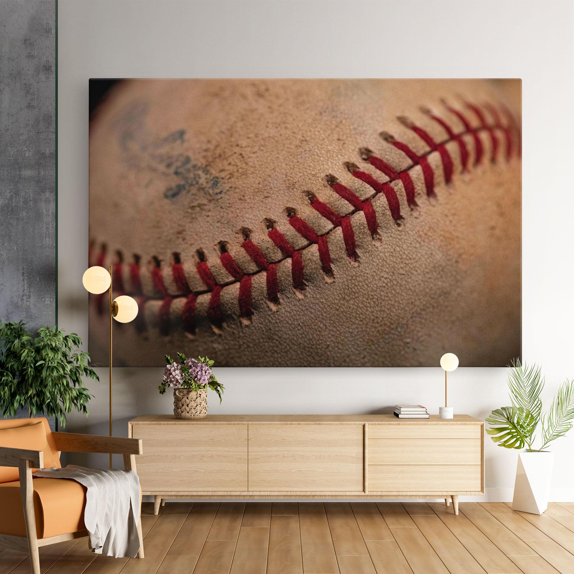 Tablou Canvas Baseball Ball Close Up mockup 9