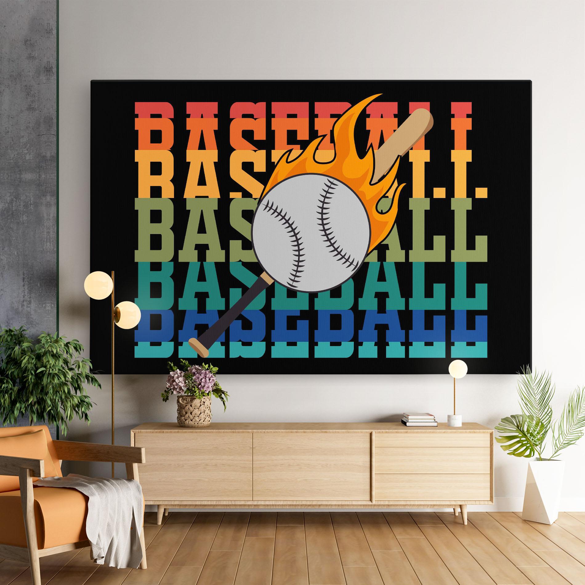 Tablou Canvas Baseball Color mockup 9