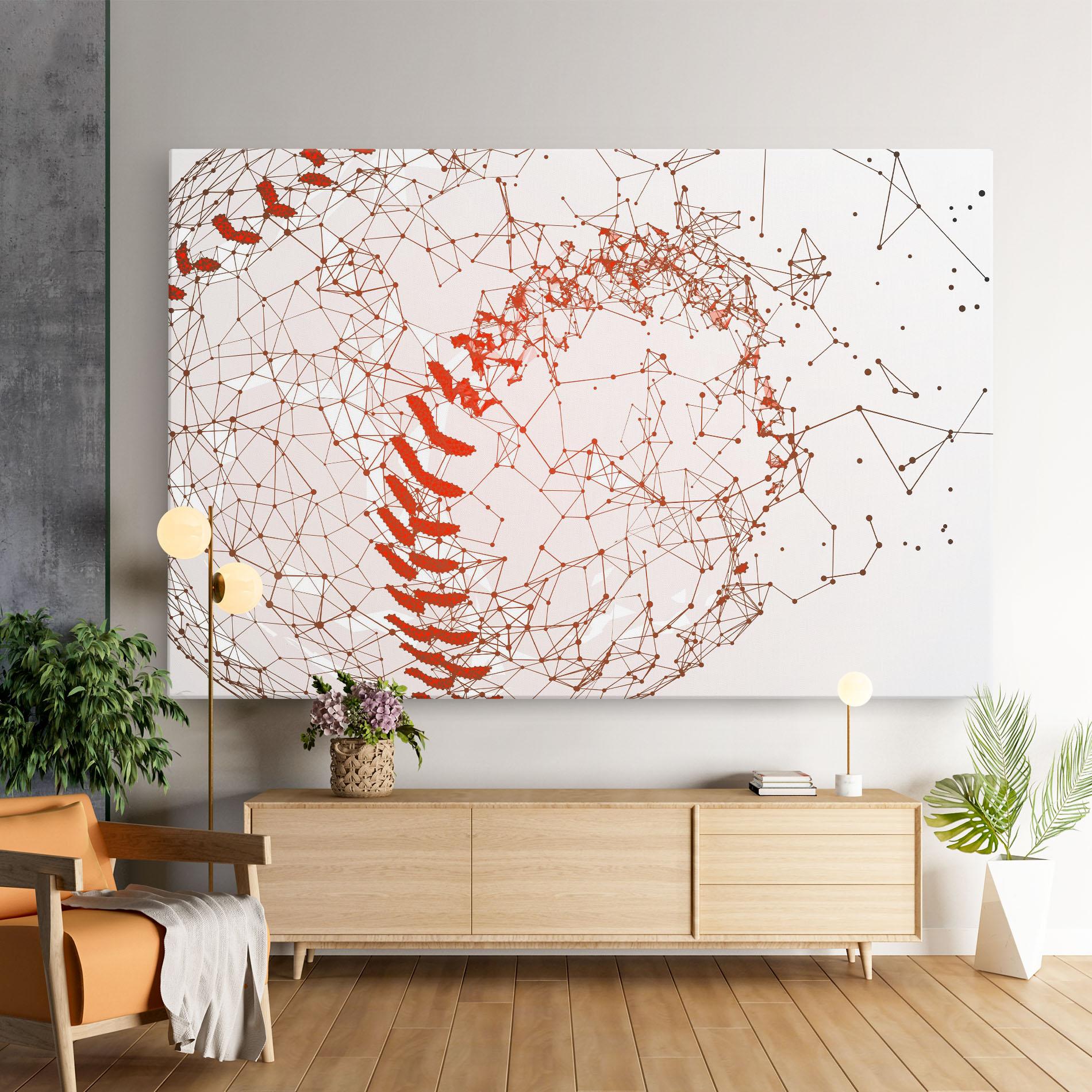 Tablou Canvas Baseball Line Art mockup 9