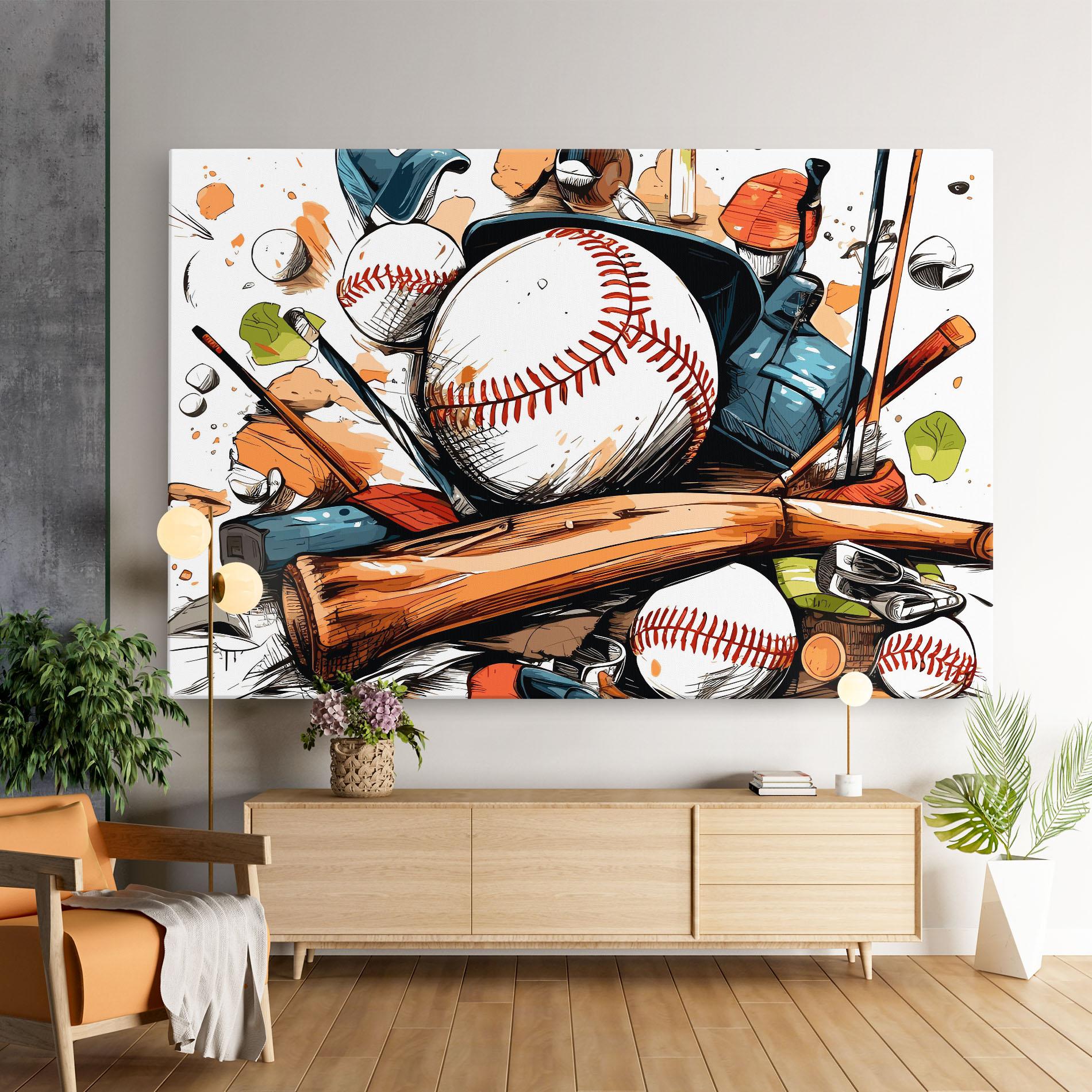 Tablou Canvas Baseball Trash mockup 9