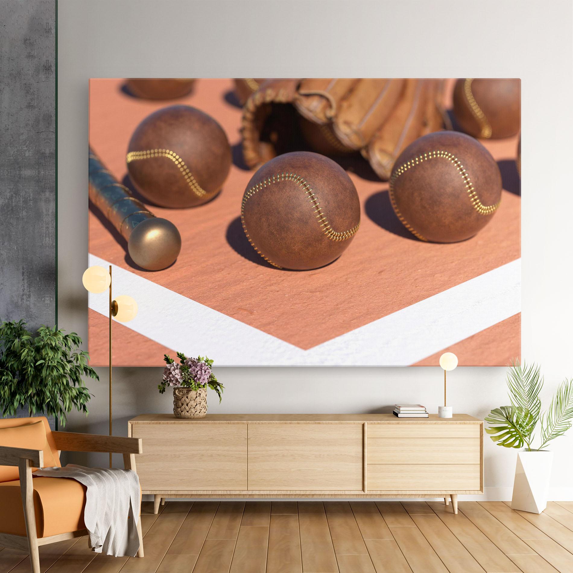 Tablou Canvas Brown Baseball Ball mockup 9