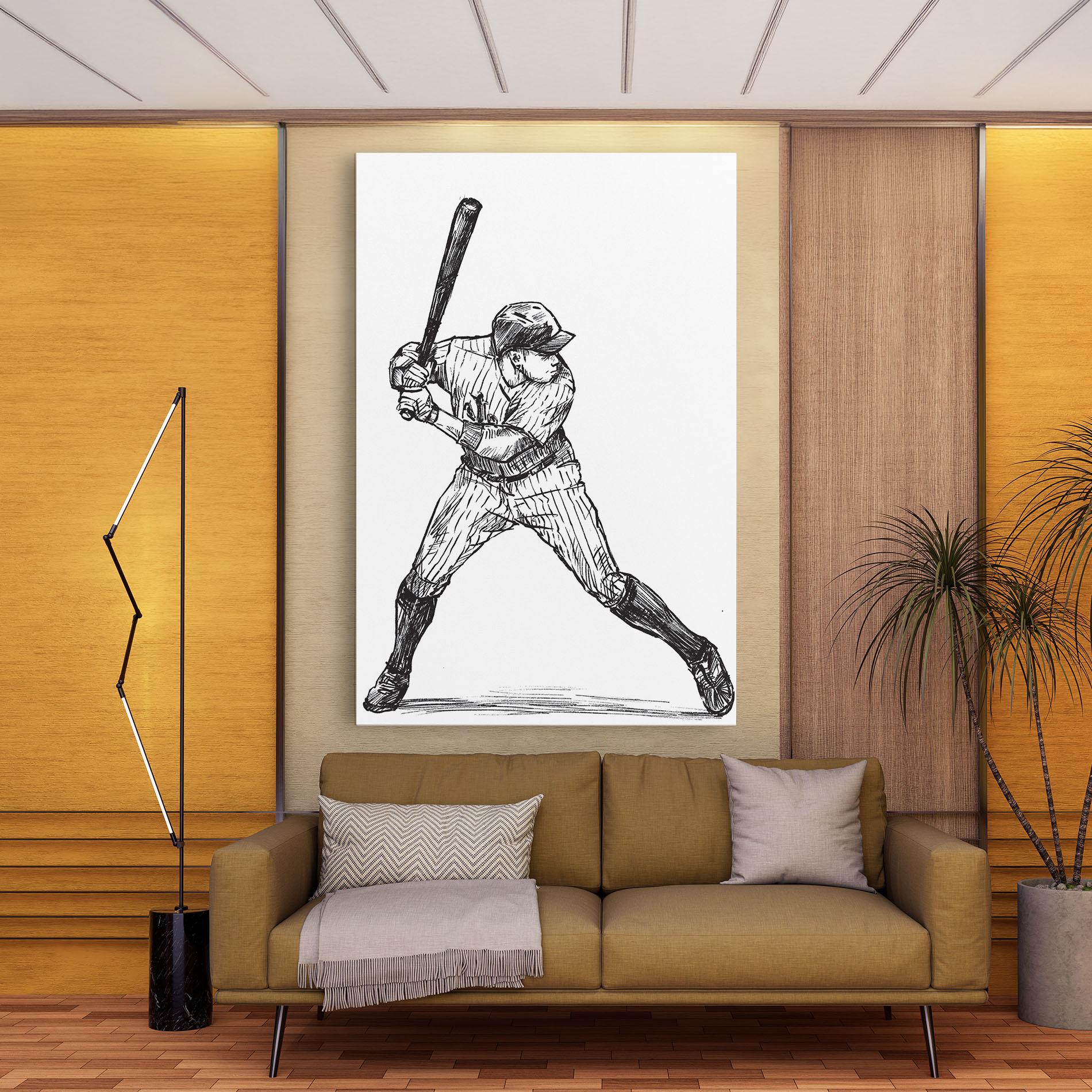 Tablou Canvas Baseball Play mockup 9