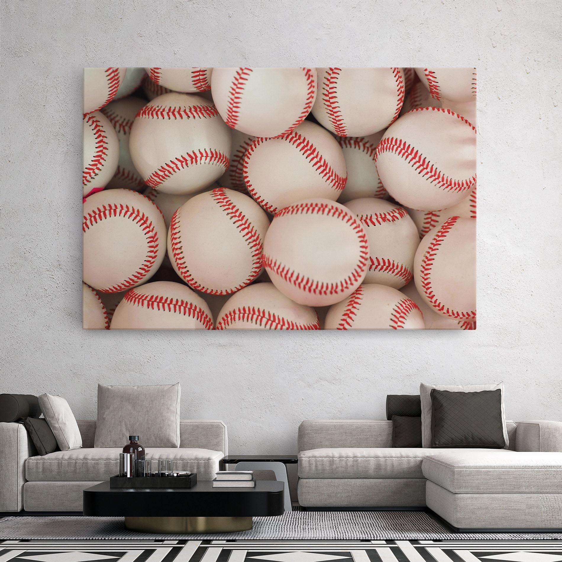 Tablou Canvas Baseball Balls Stack mockup 2