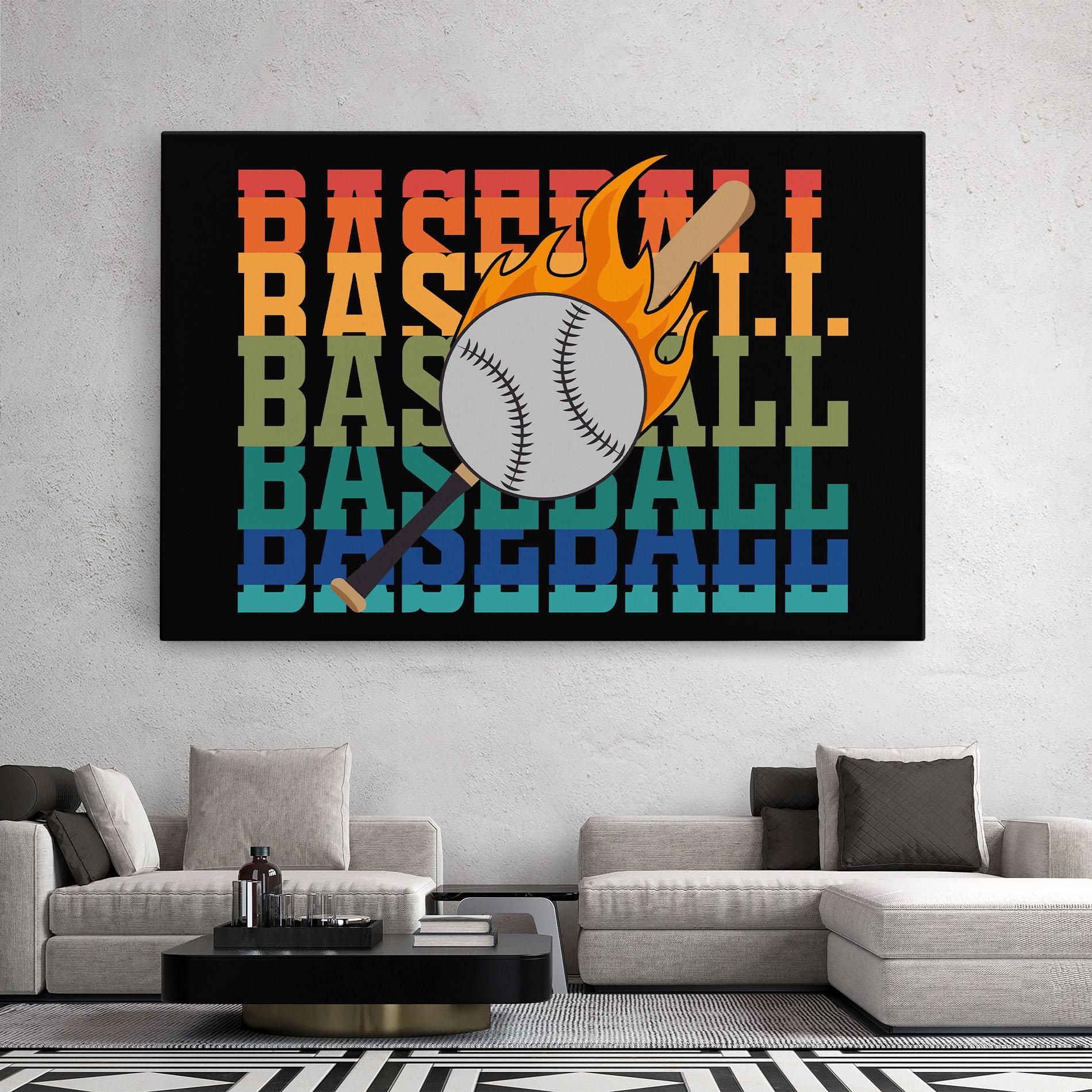 Tablou Canvas Baseball Color mockup 2