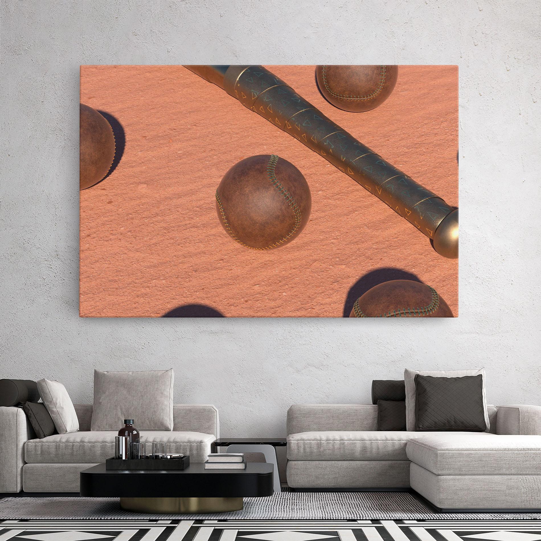 Tablou Canvas Baseball Set On Send mockup 2