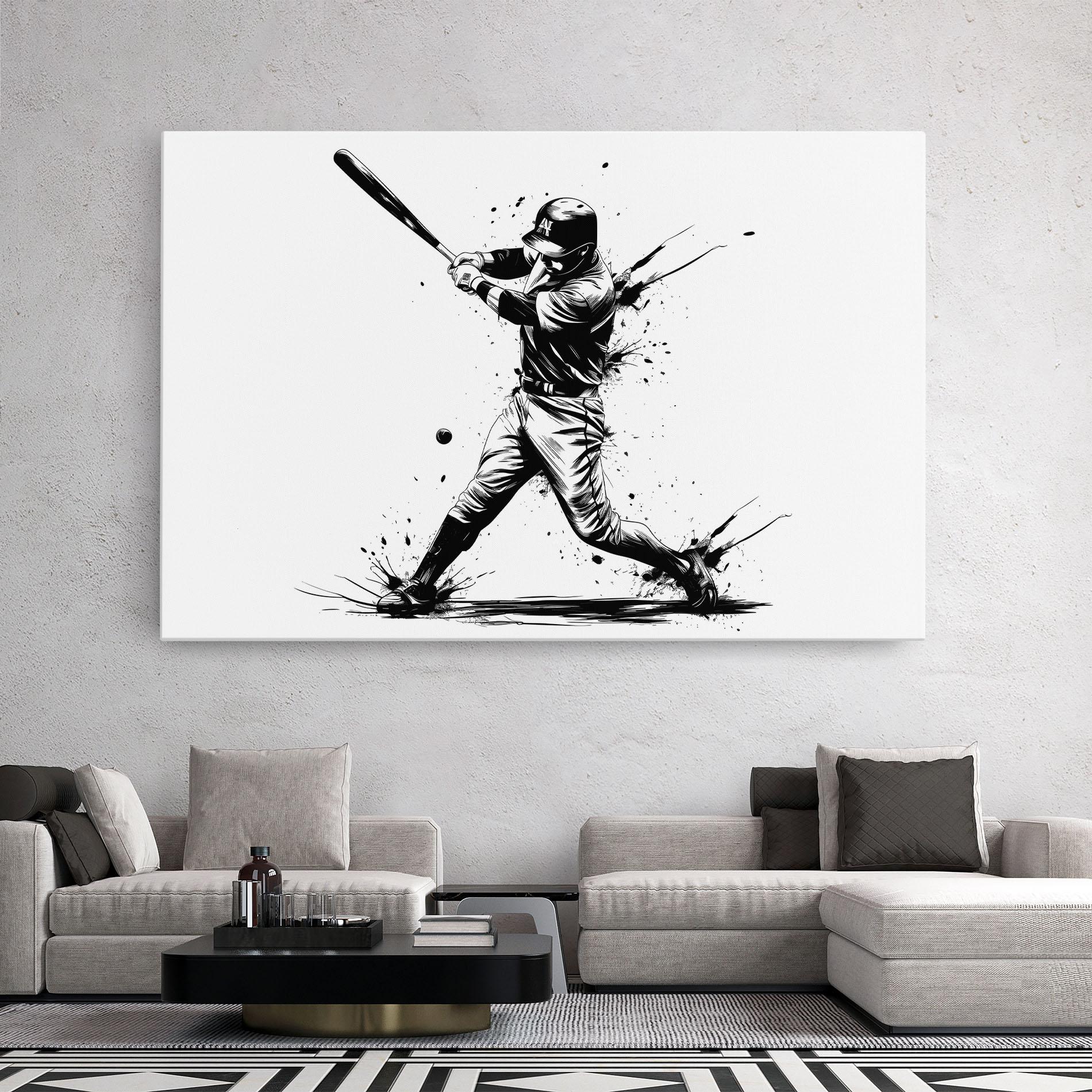 Tablou Canvas Baseball Splash mockup 2