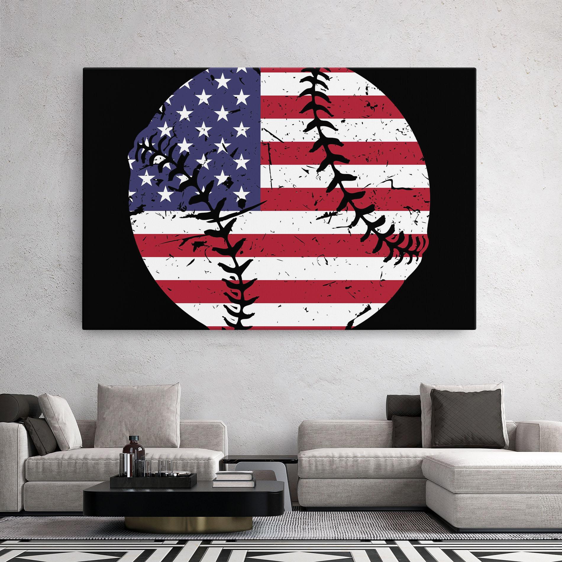 Tablou Canvas Baseball Usa mockup 2