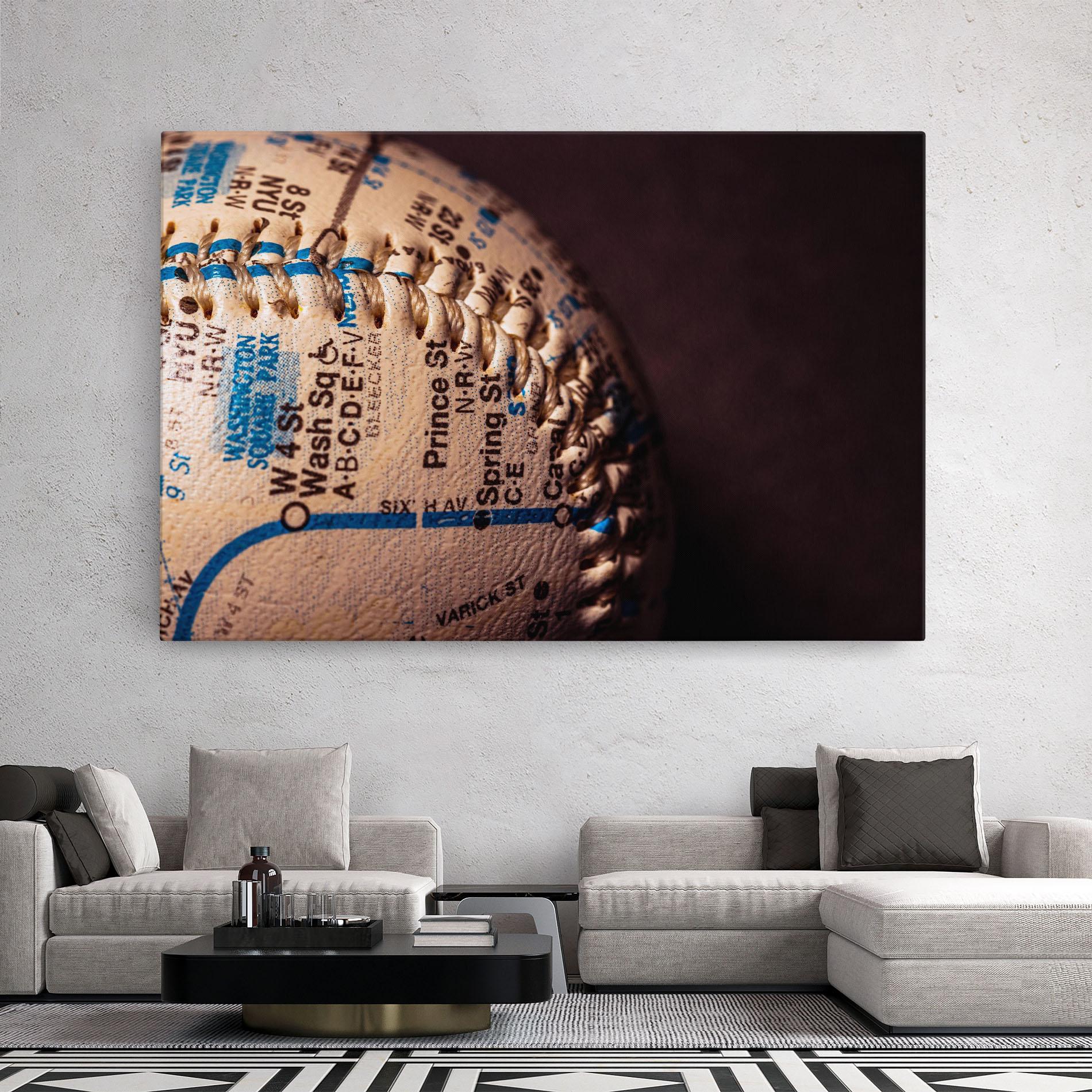 Tablou Canvas Blue Text Baseball Ball mockup 2