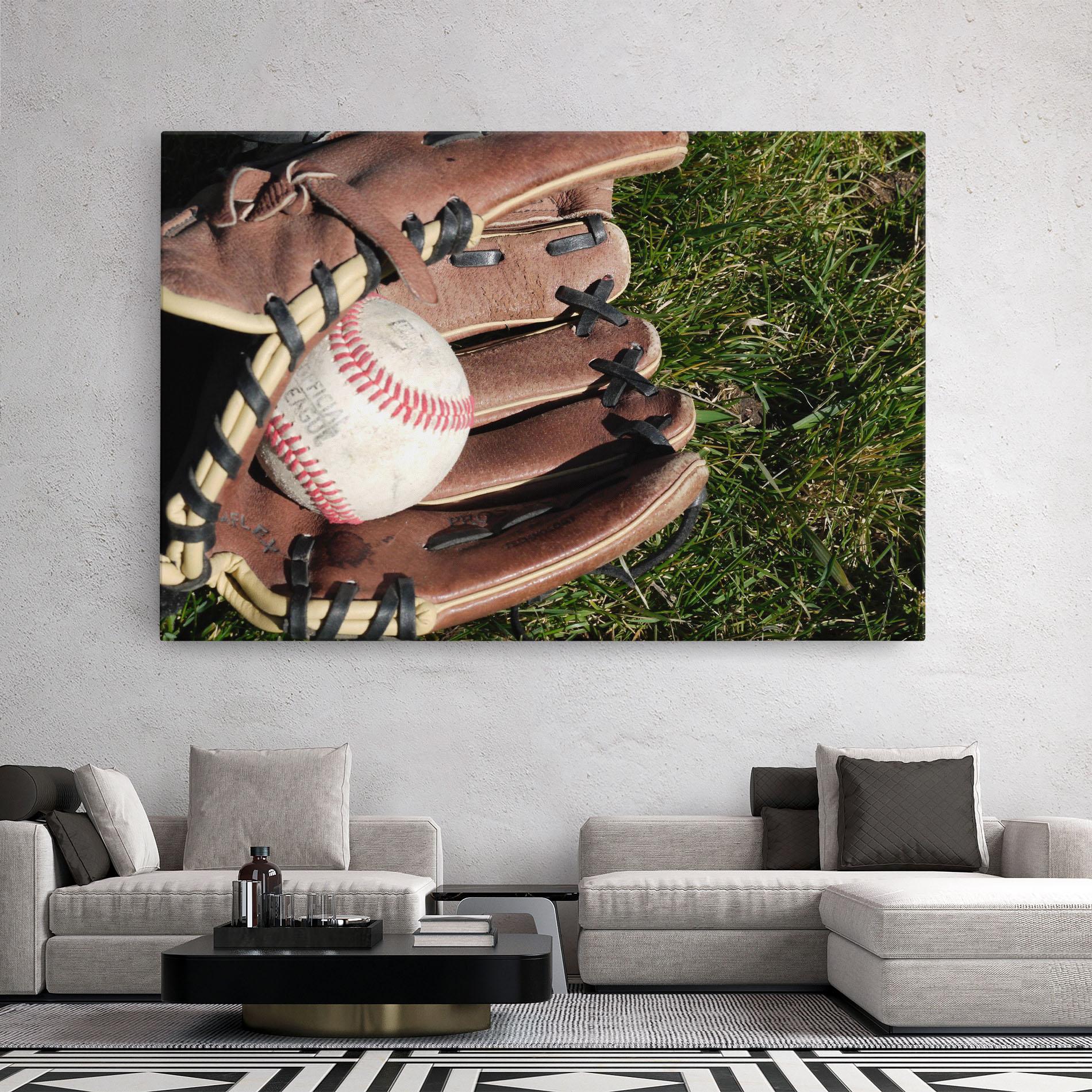 Tablou Canvas Brown Baseball Glove mockup 2