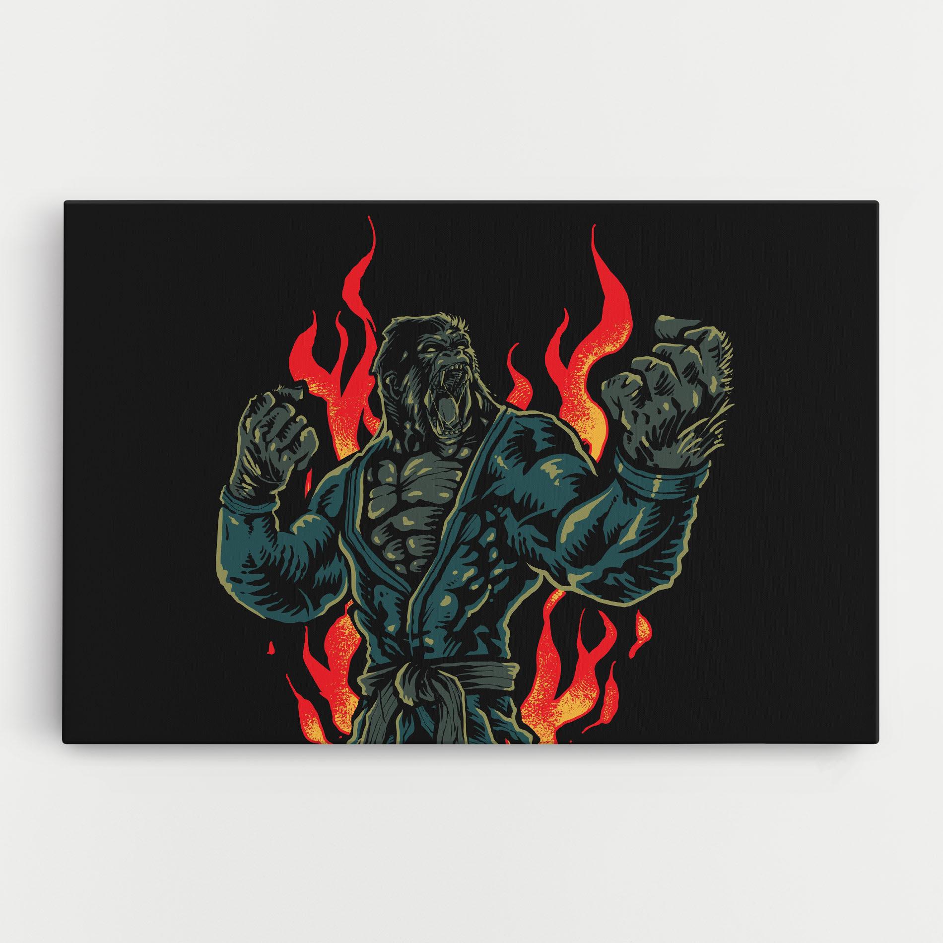 Tablou Canvas Gorilla Box Fighter mockup 0