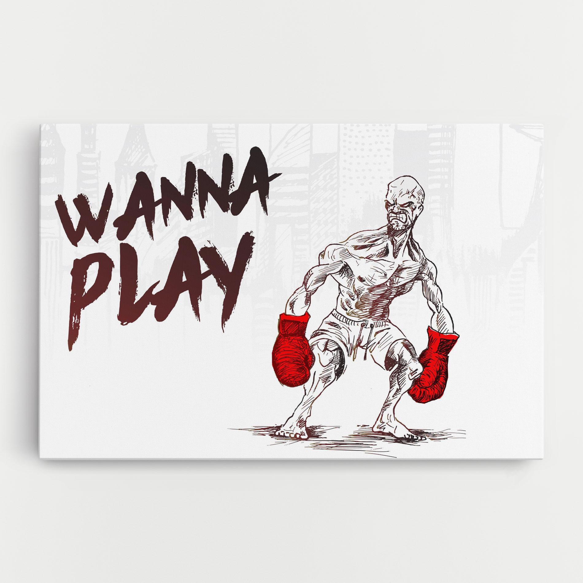 Tablou Canvas Wanna Play Box mockup 0