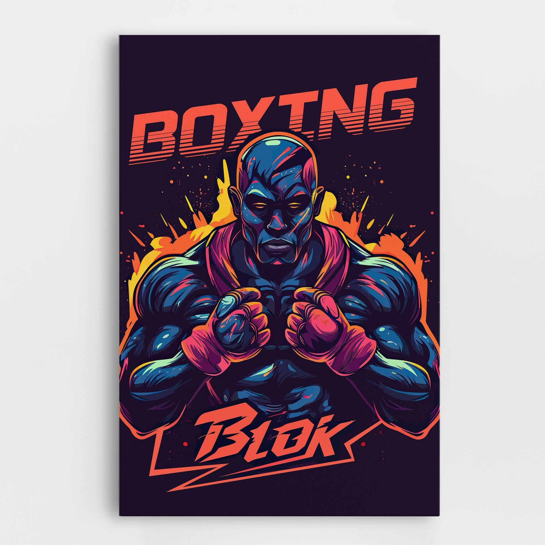 Tablou Canvas Boxing Blok mockup 0