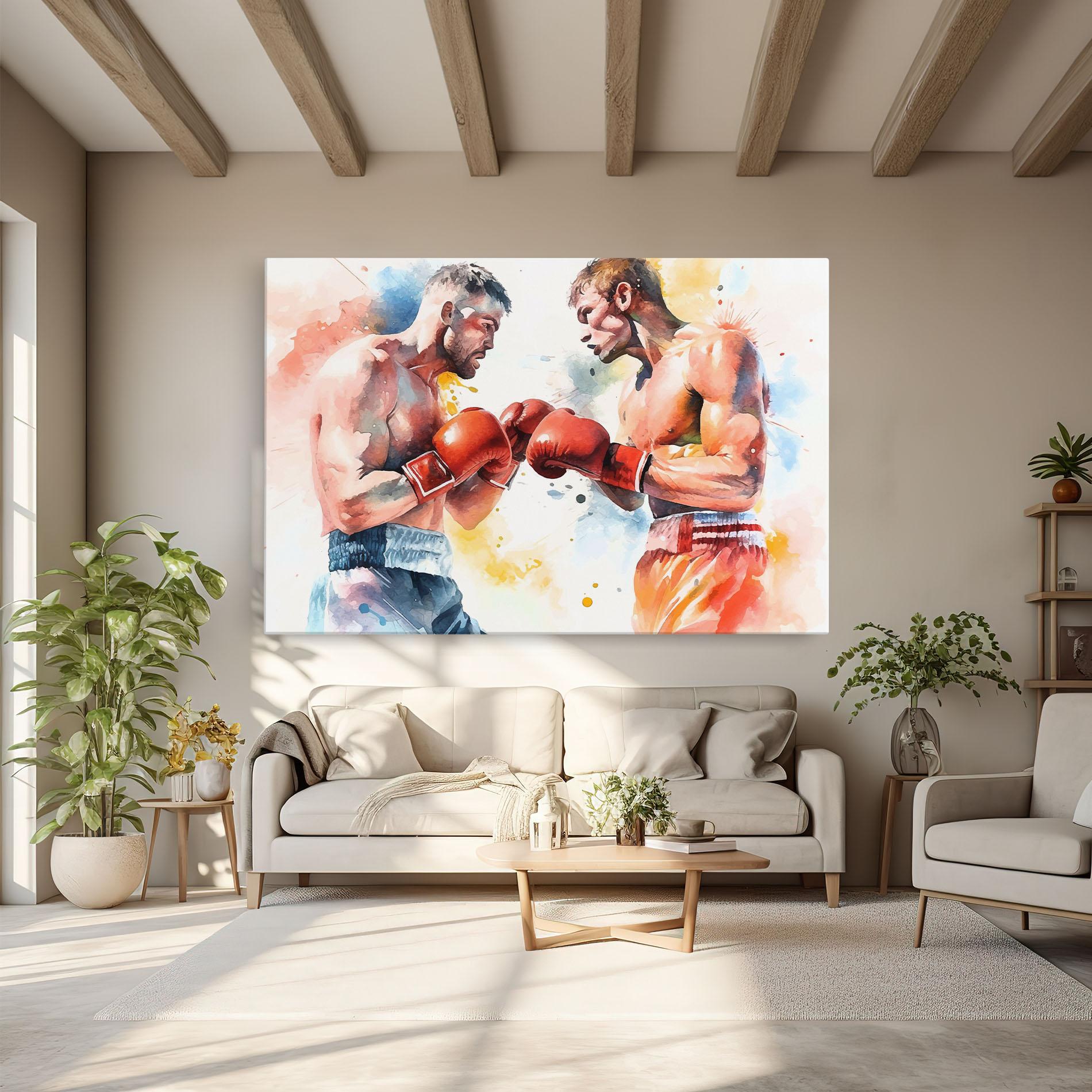 Tablou Canvas Boxing Match Art mockup 6