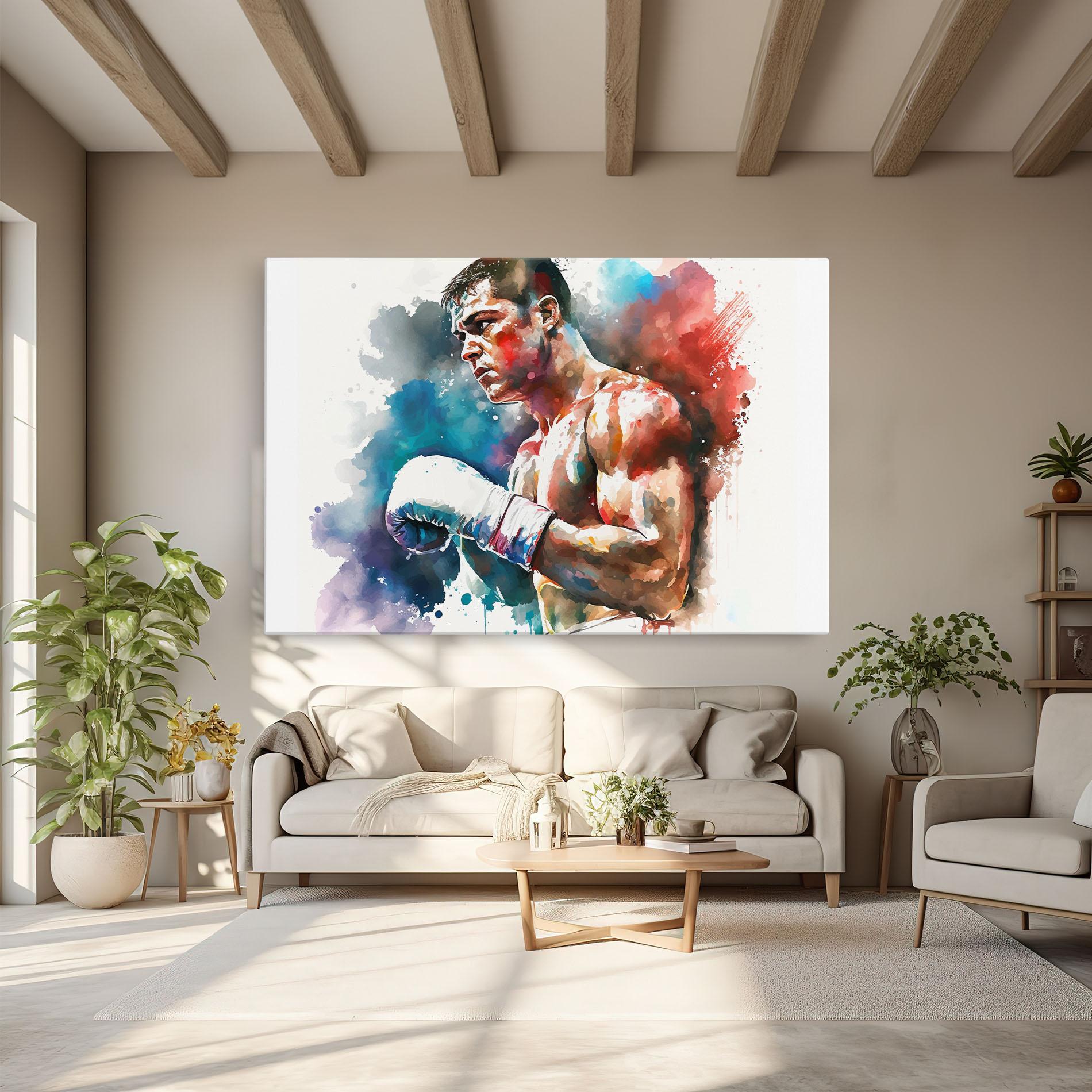 Tablou Canvas Boxing Red Blue mockup 6