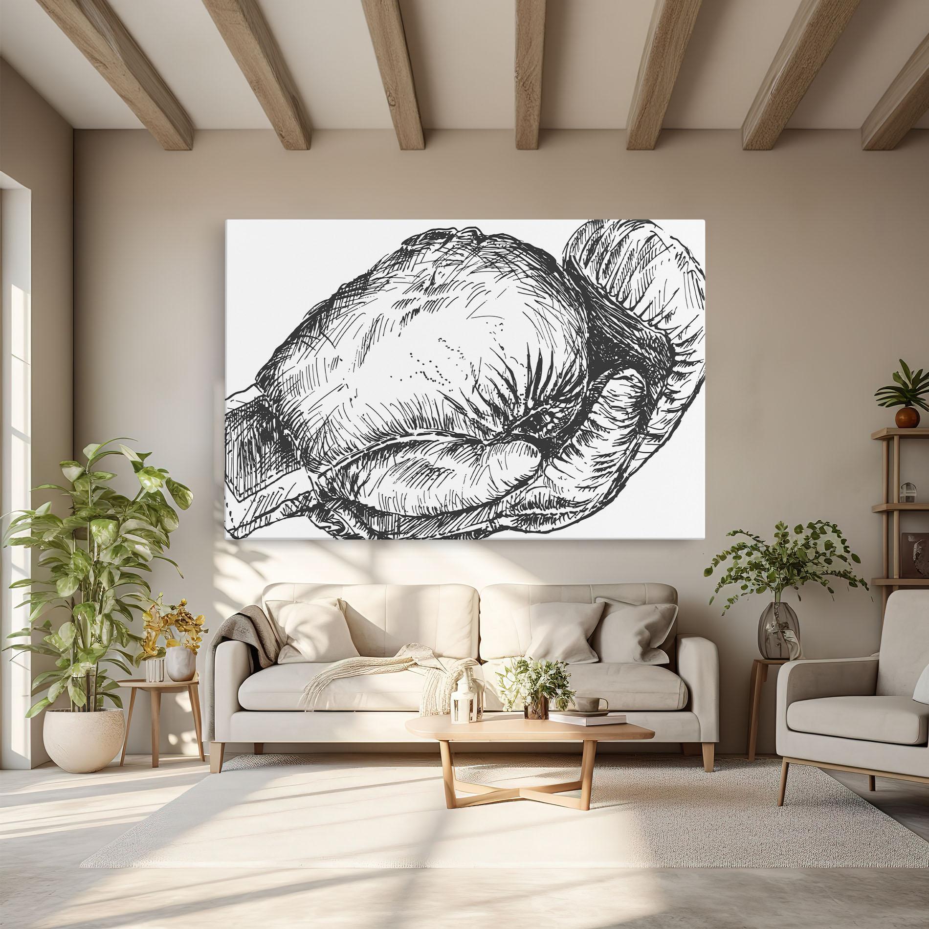 Tablou Canvas Grey Line Glove mockup 6