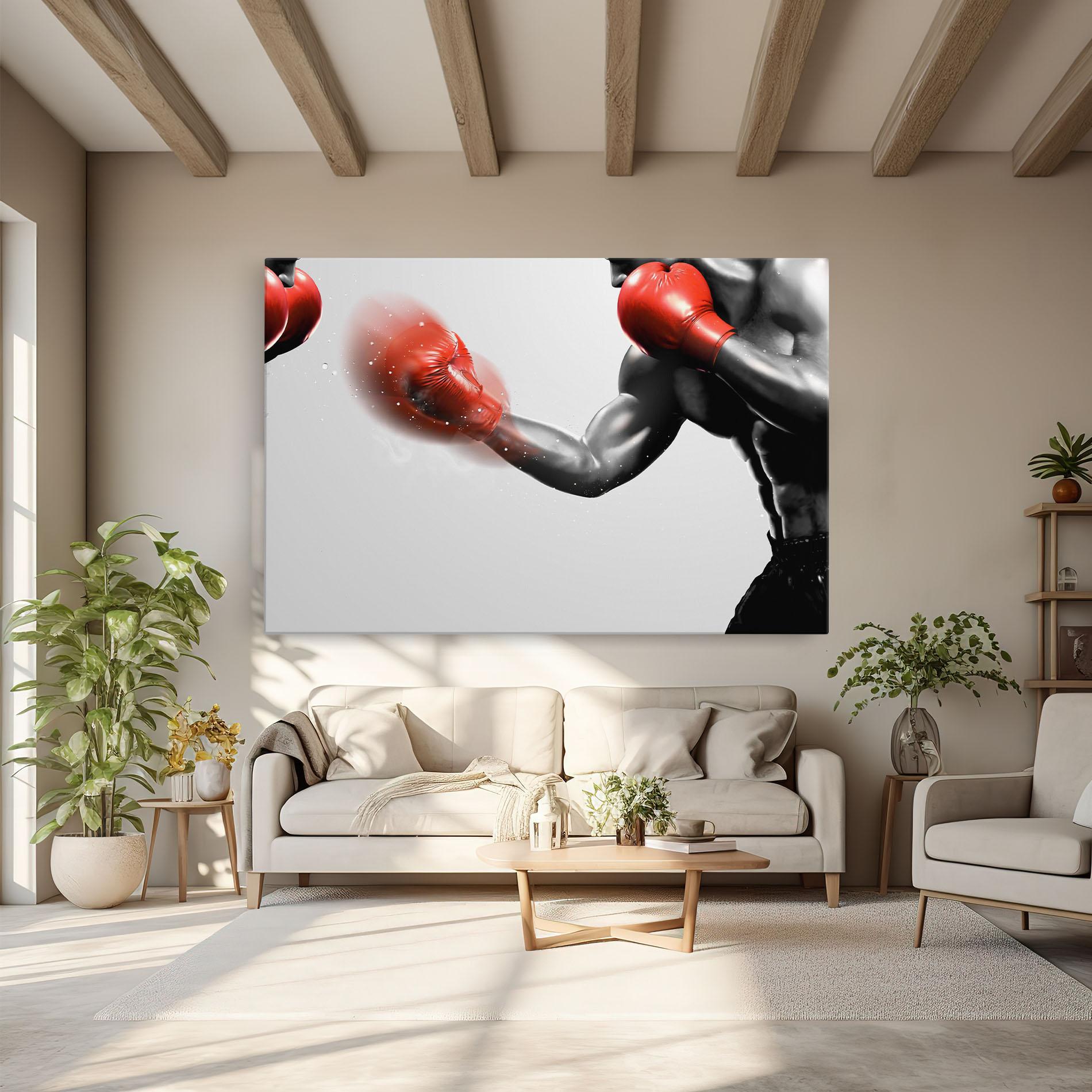 Tablou Canvas Red Smoke Box mockup 6