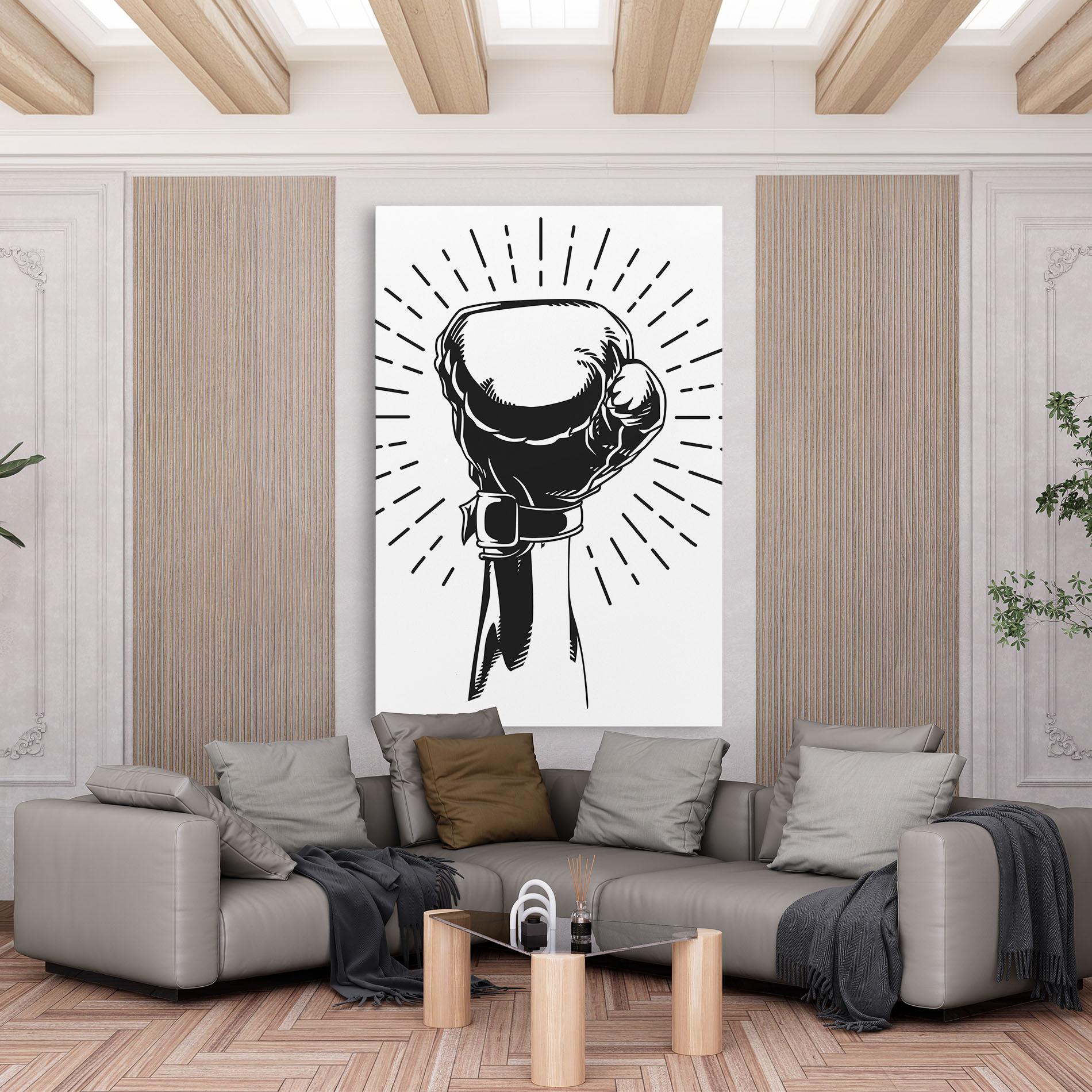 Tablou Canvas White Hand Boxing mockup 6