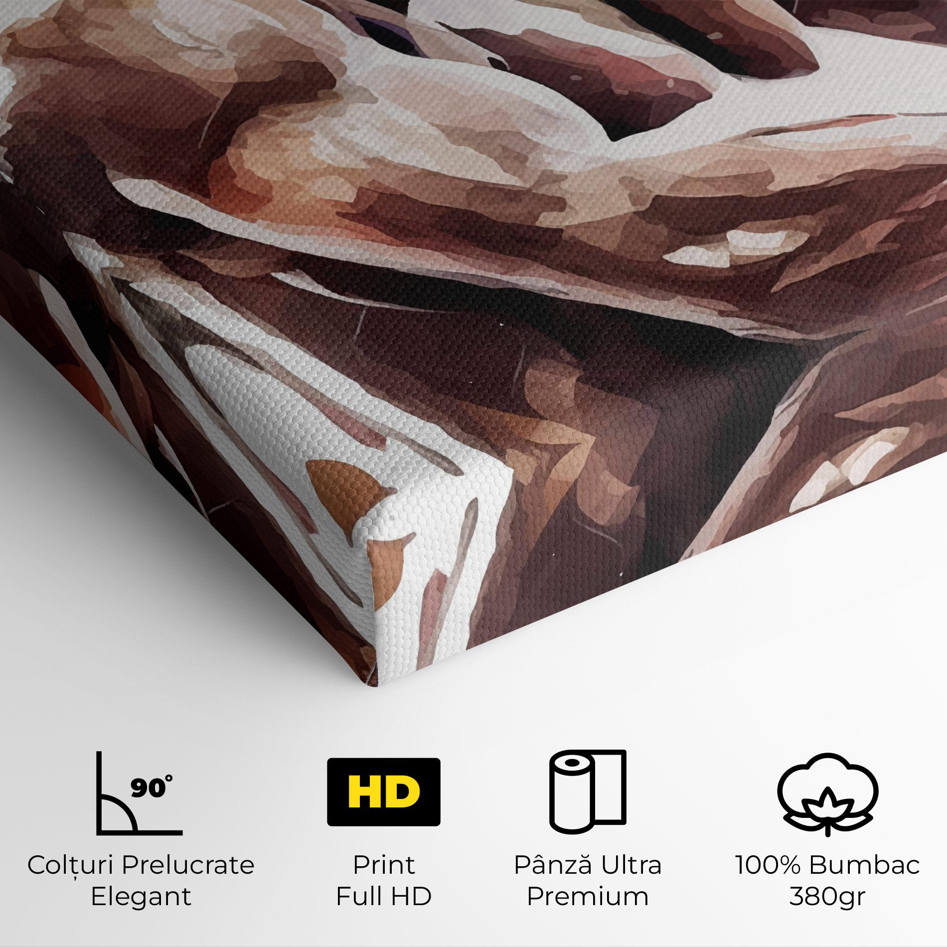 Tablou Canvas Boxing Cream Green mockup 4