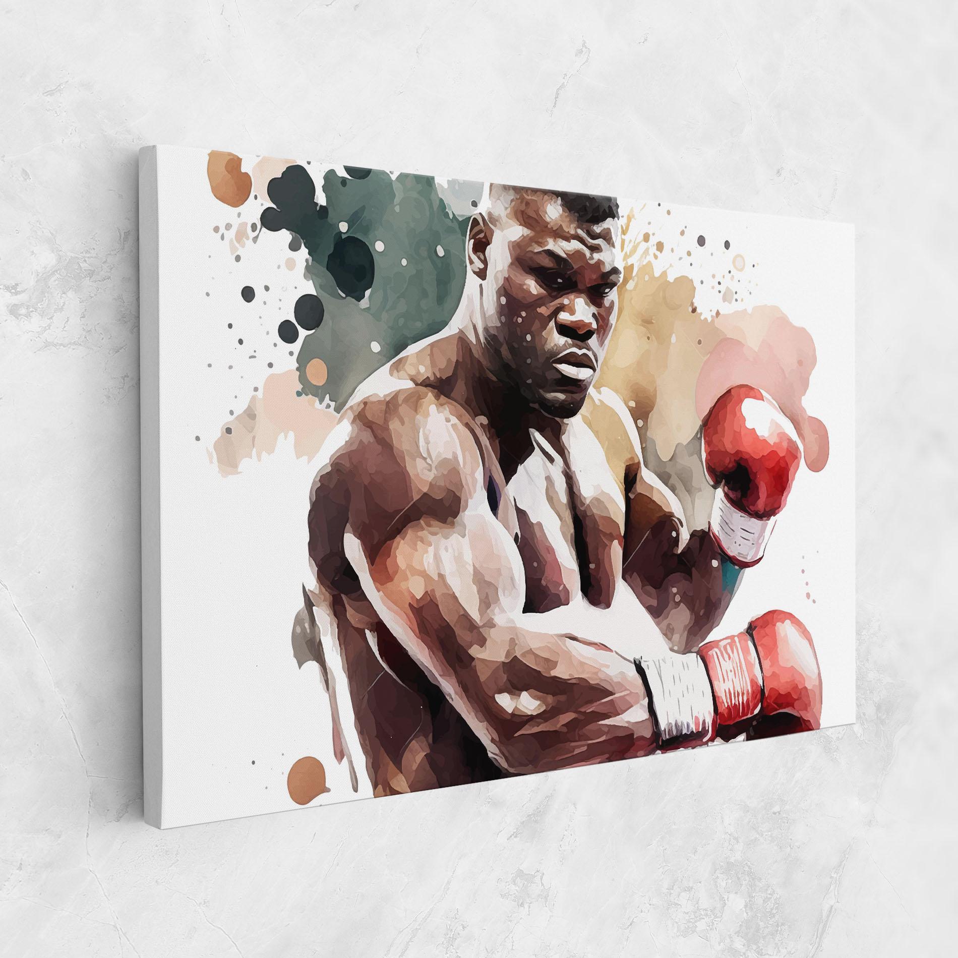 Tablou Canvas Boxing Cream Green mockup 1