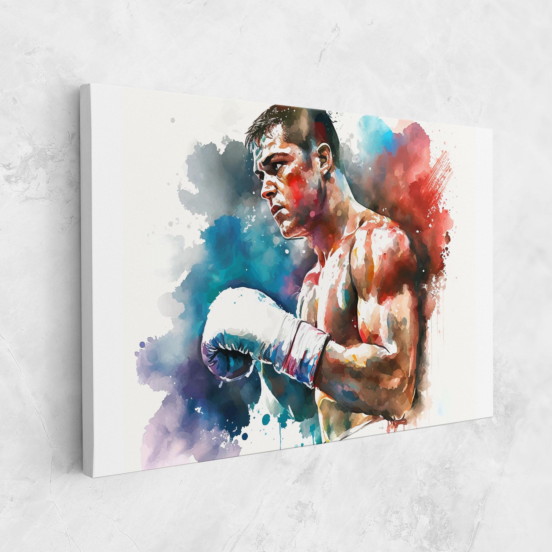 Tablou Canvas Boxing Red Blue mockup 1