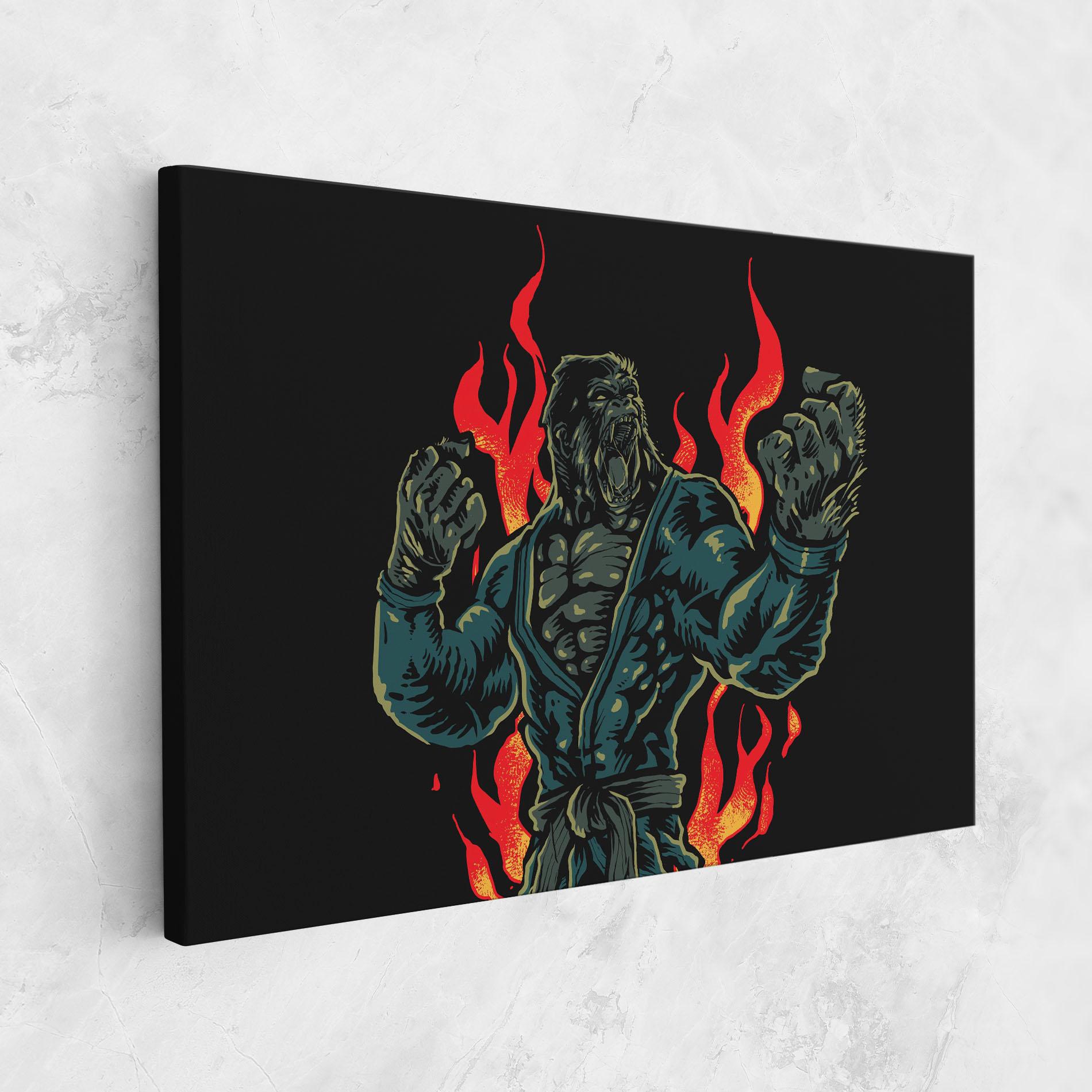 Tablou Canvas Gorilla Box Fighter mockup 1