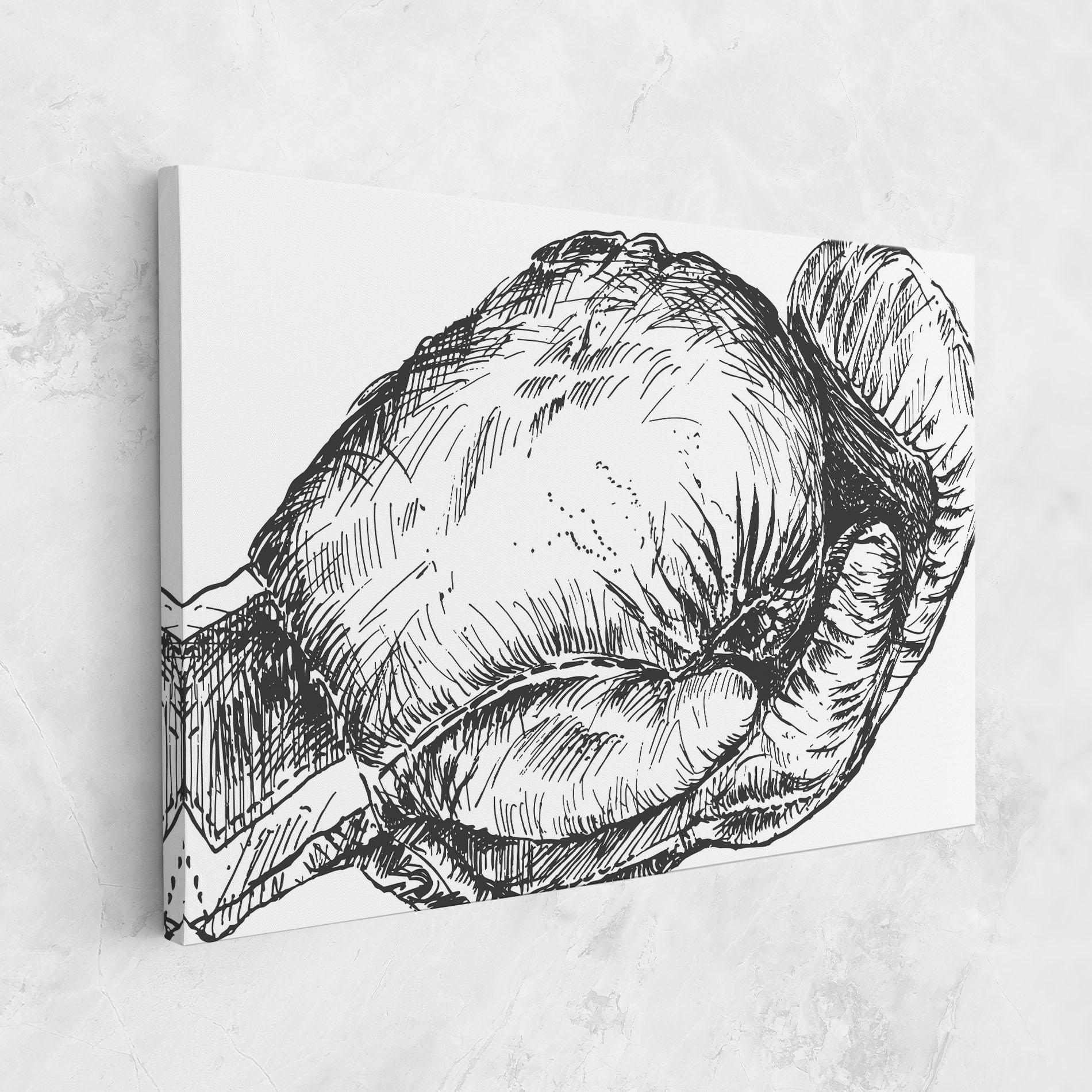 Tablou Canvas Grey Line Glove mockup 1