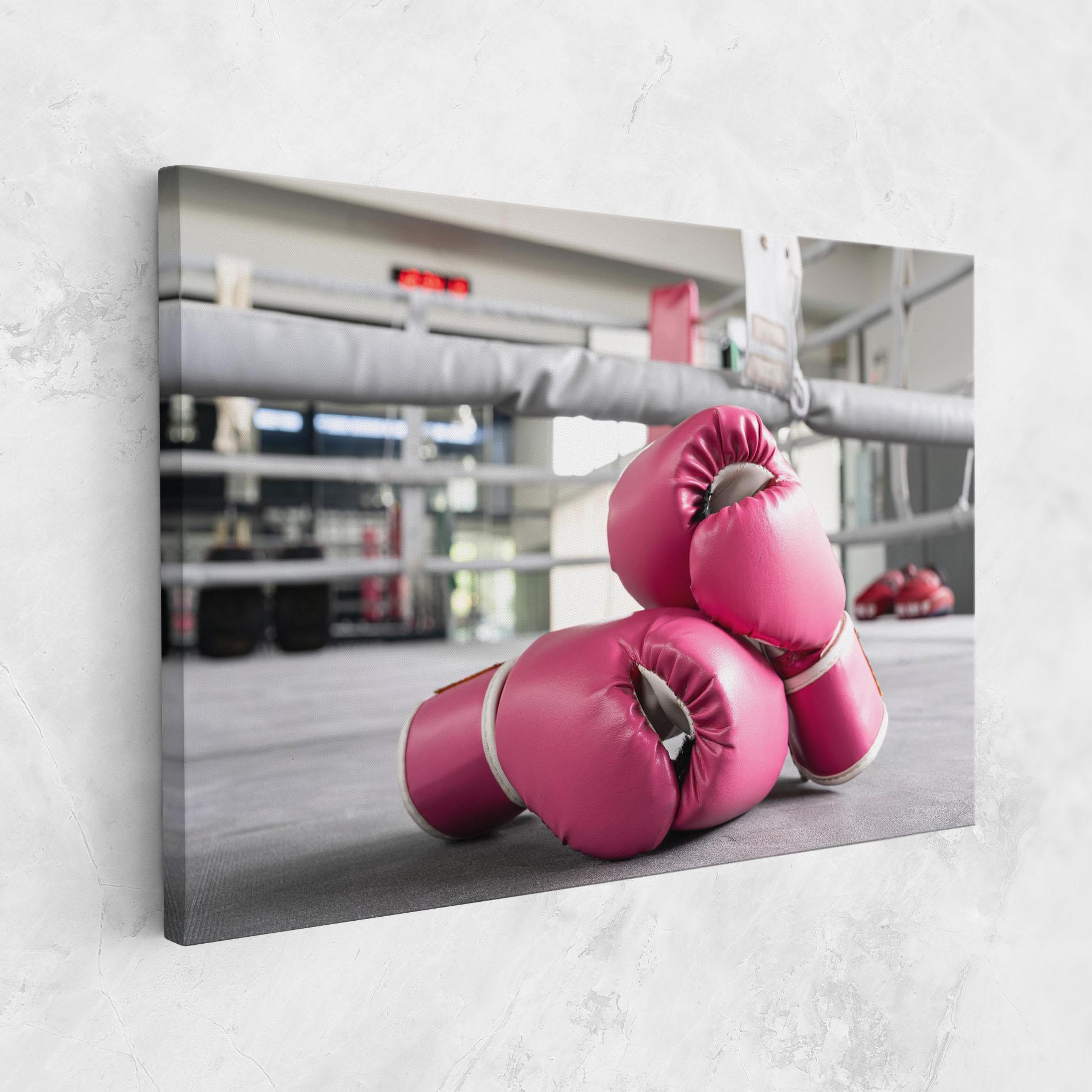 Tablou Canvas Pink Boxing Gloves mockup 1