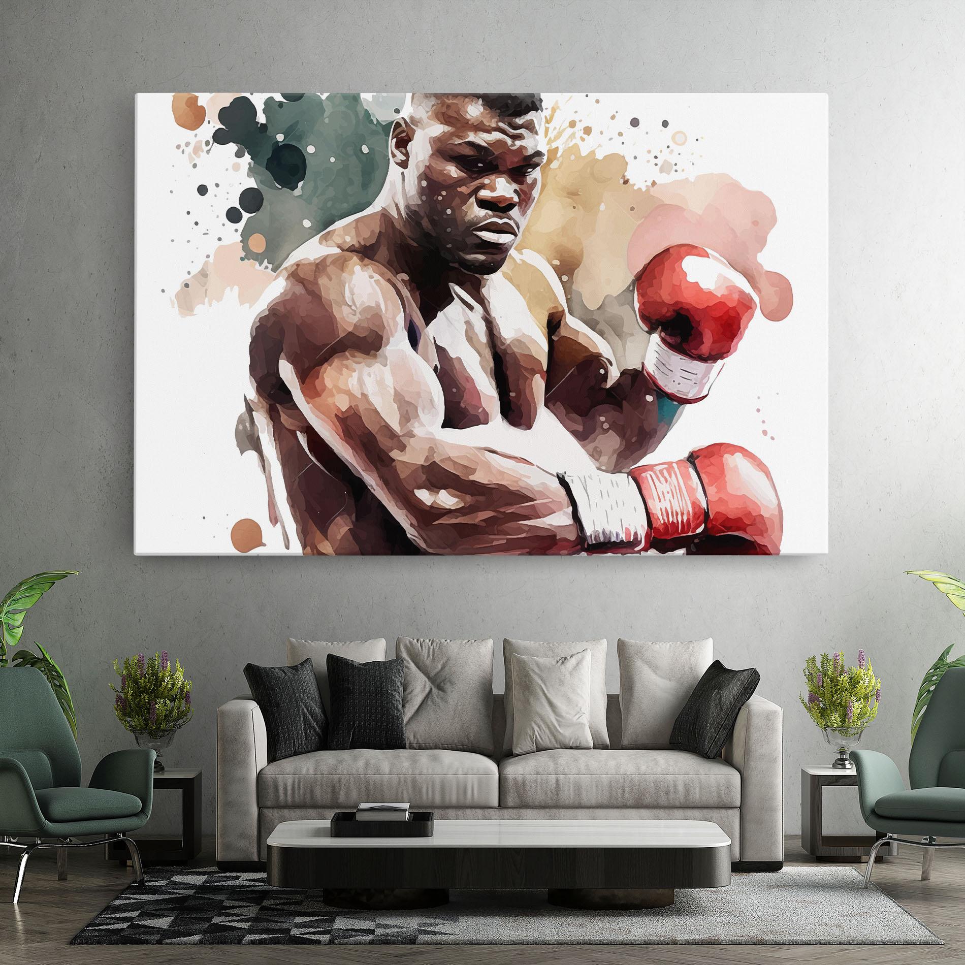 Tablou Canvas Boxing Cream Green mockup 7