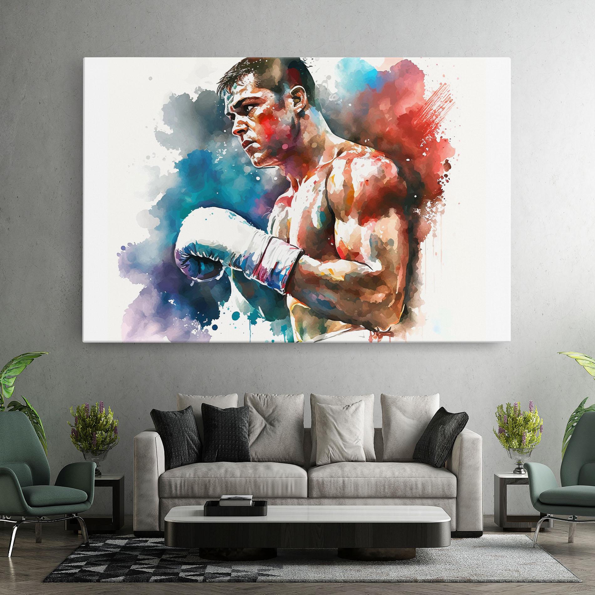 Tablou Canvas Boxing Red Blue mockup 7