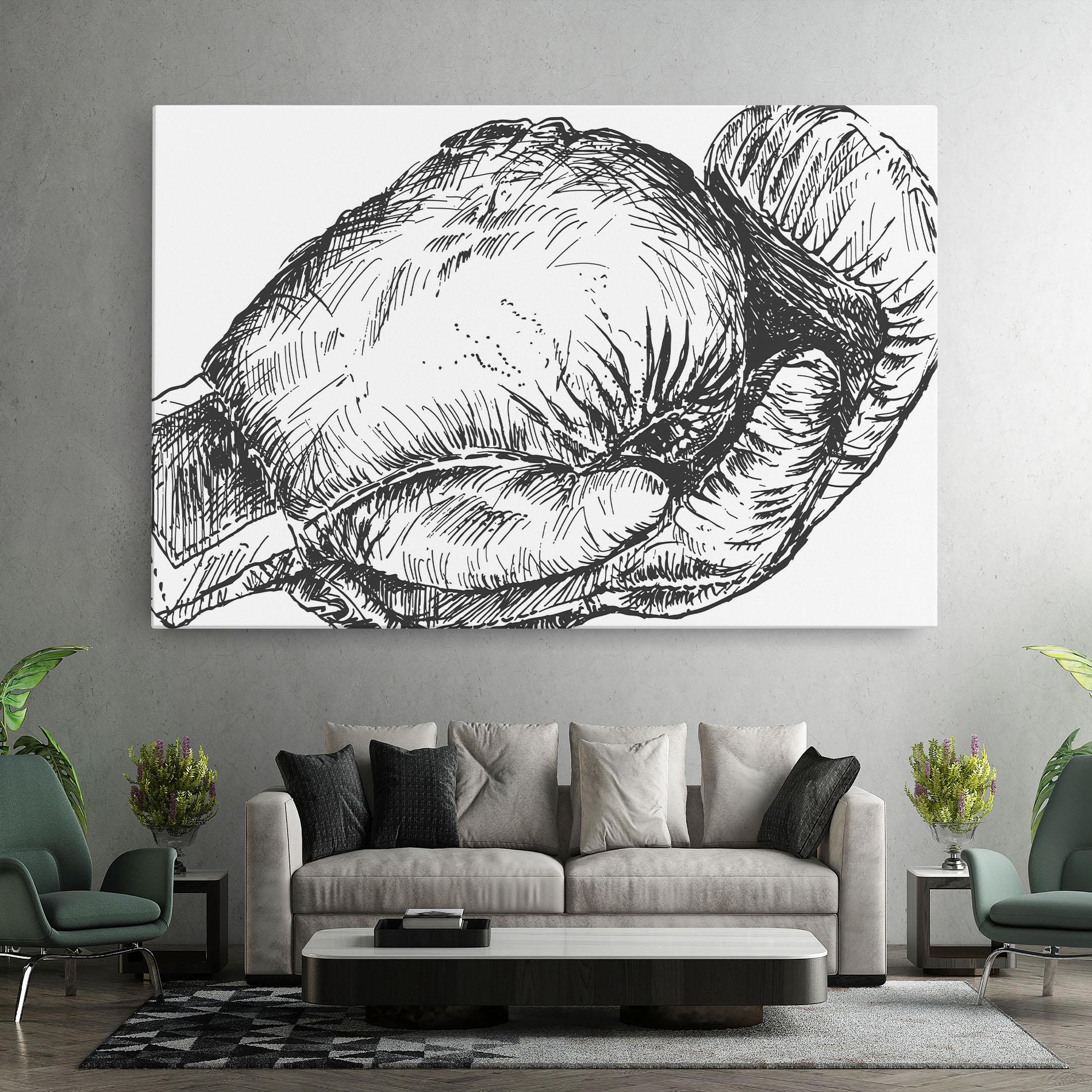 Tablou Canvas Grey Line Glove mockup 7