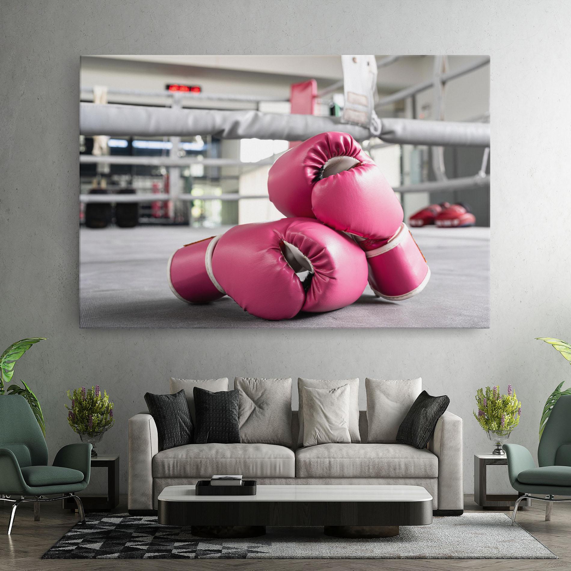 Tablou Canvas Pink Boxing Gloves mockup 7