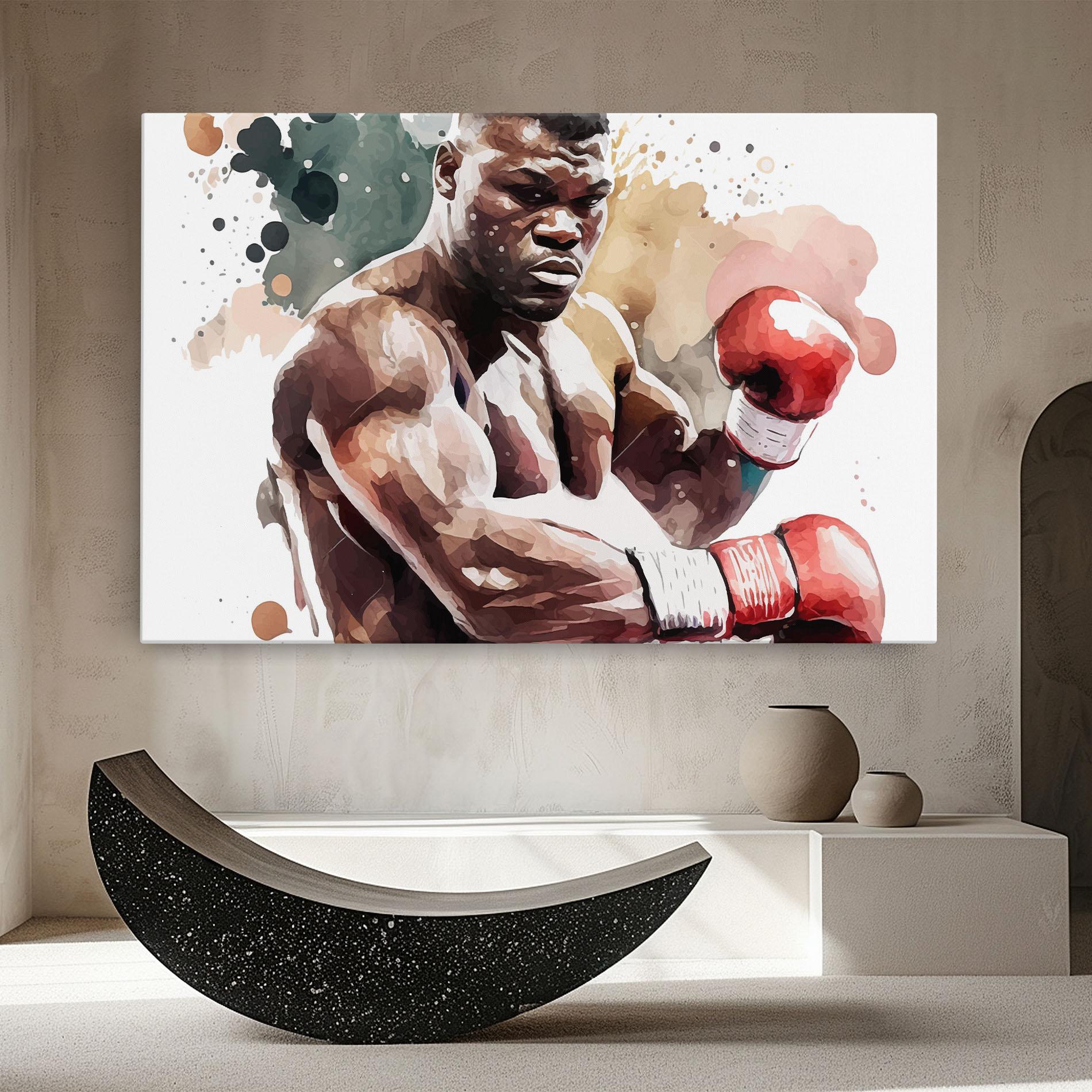 Tablou Canvas Boxing Cream Green mockup 8
