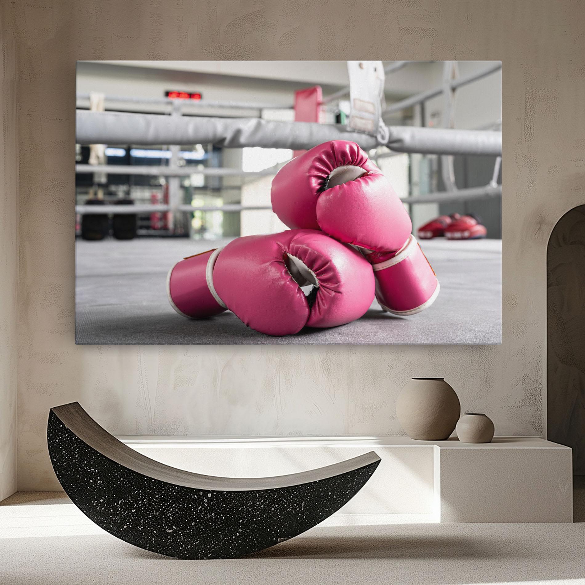 Tablou Canvas Pink Boxing Gloves mockup 8