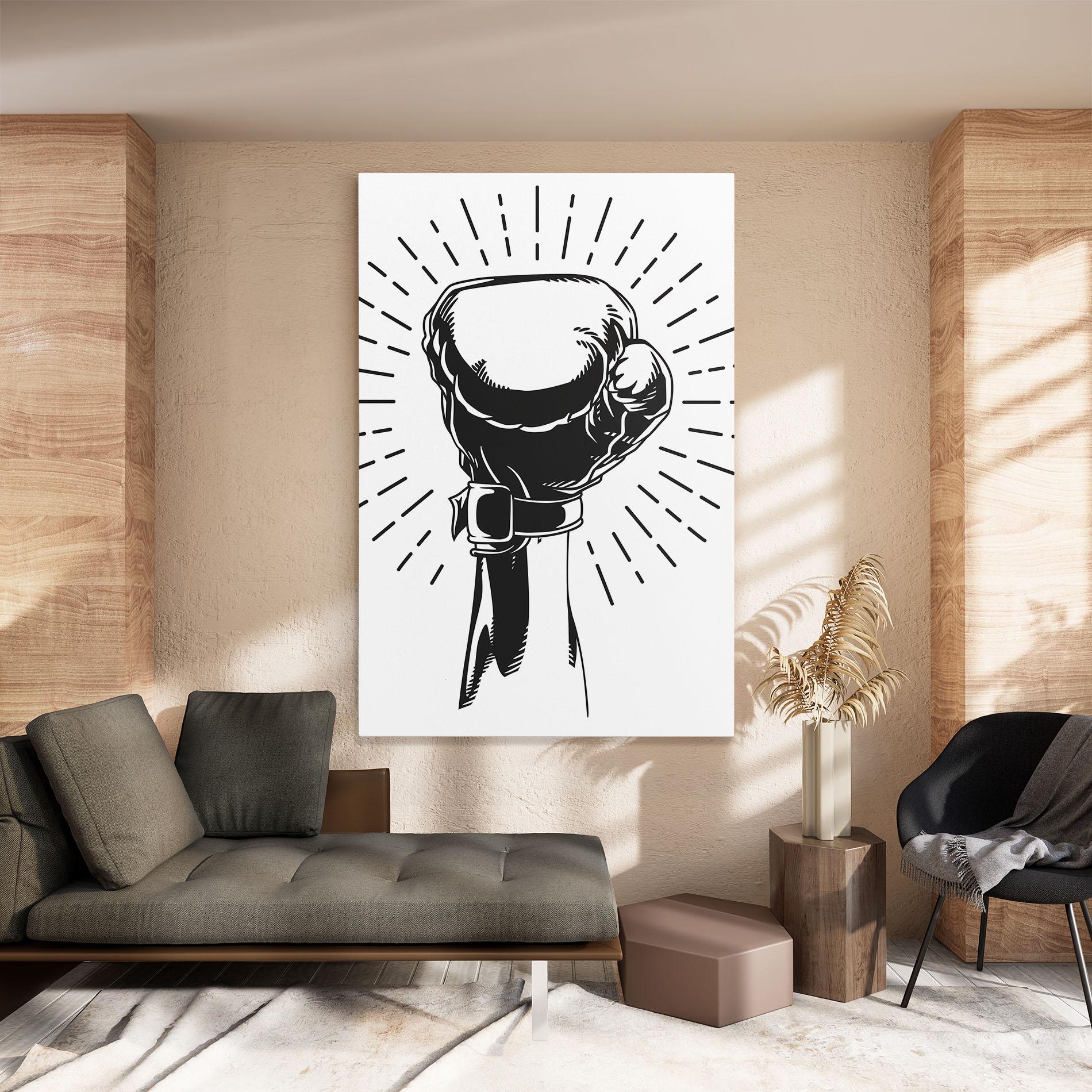 Tablou Canvas White Hand Boxing mockup 8