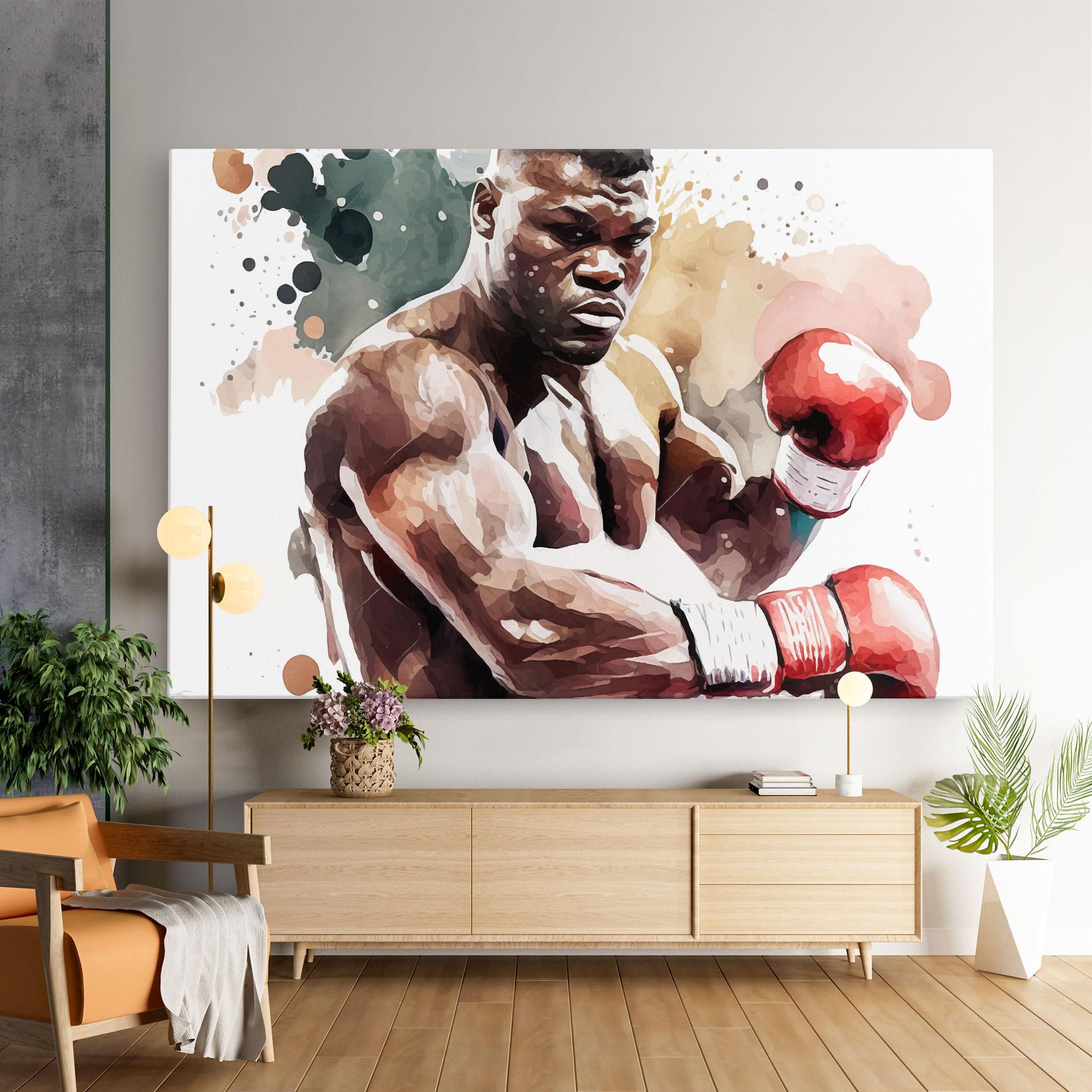 Tablou Canvas Boxing Cream Green mockup 9